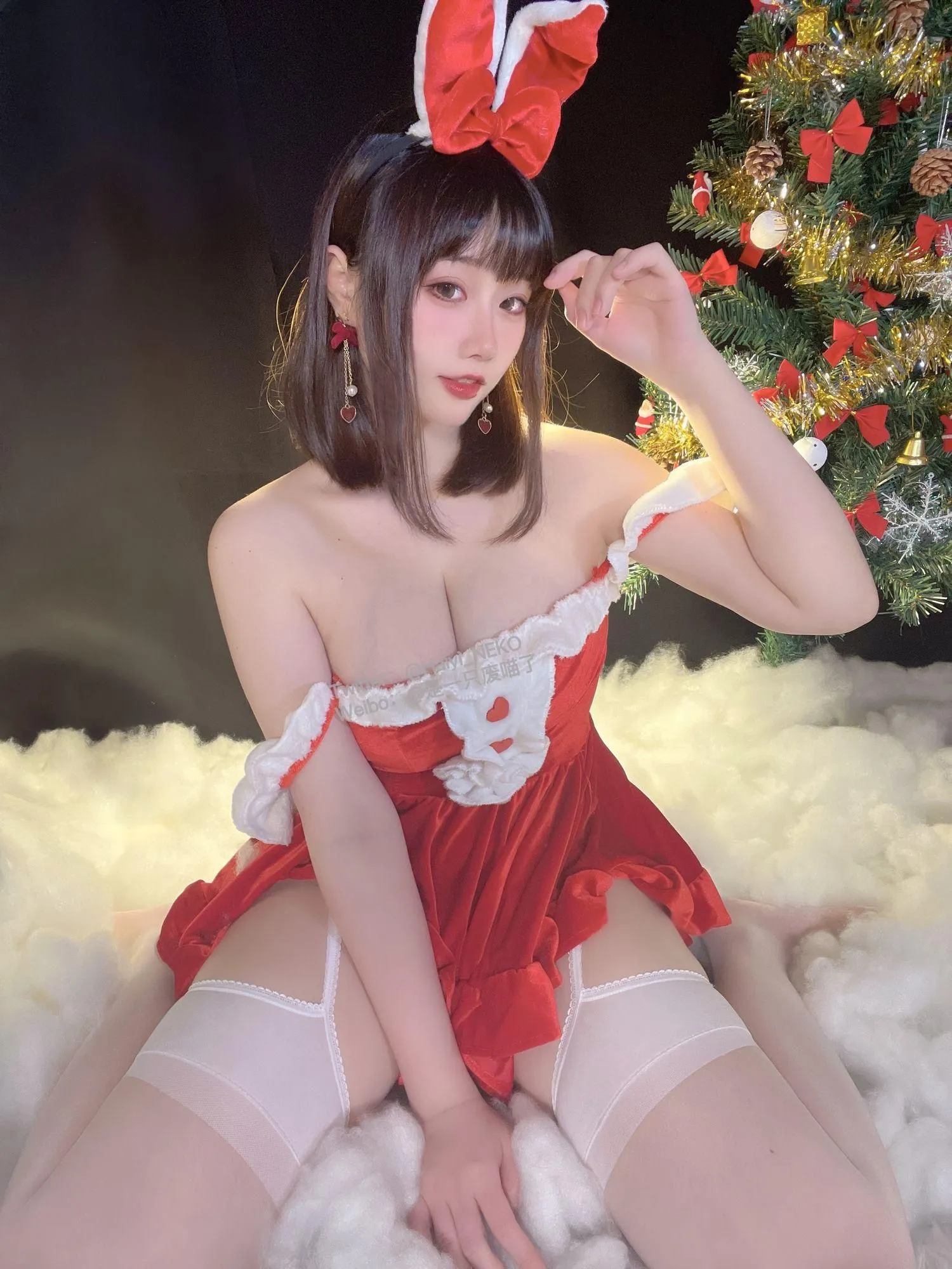 是一只废喵了 NO.006 圣诞比基尼连衣裙 [72P]插图7