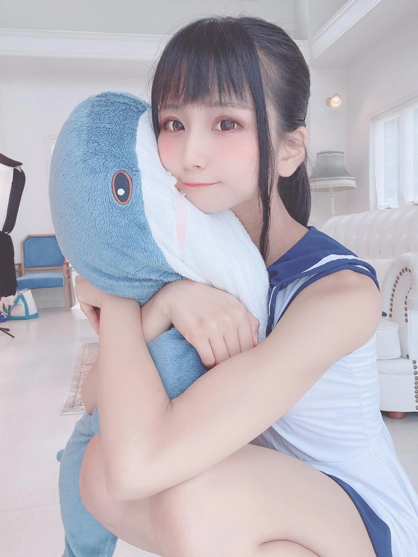 柳丸 – NO.04 [Fantia] 2021年09月写真合集(14期)-2021-09-17 手の中に世界を包む道交差するセーラ水着柳丸 [25P]插图9