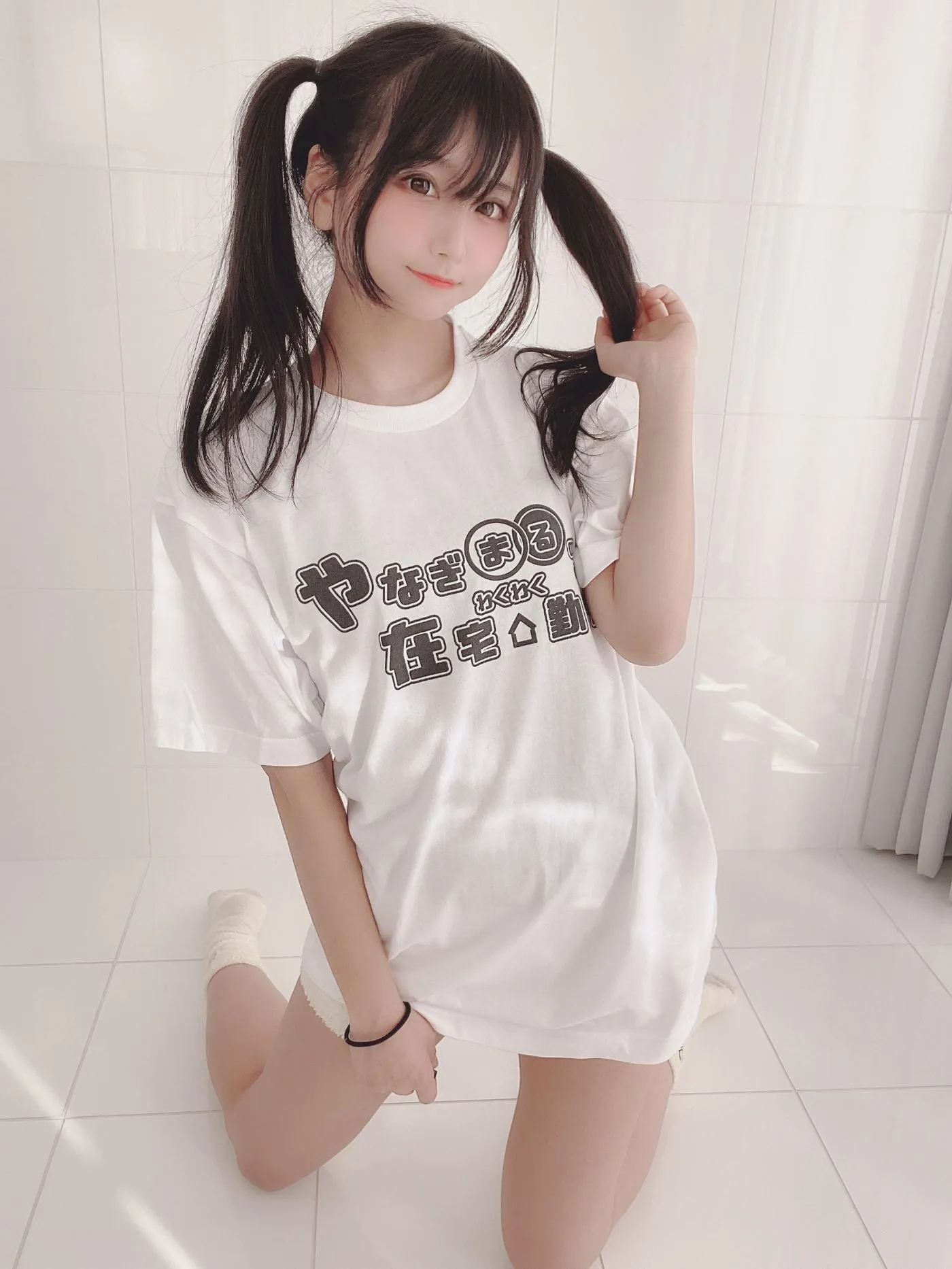 柳丸 – NO.05 [Fantia] 2022年02月写真合集(13期)-2022-02-24 わくわく在宅勤務Tシャツのヮィ [26P]插图2