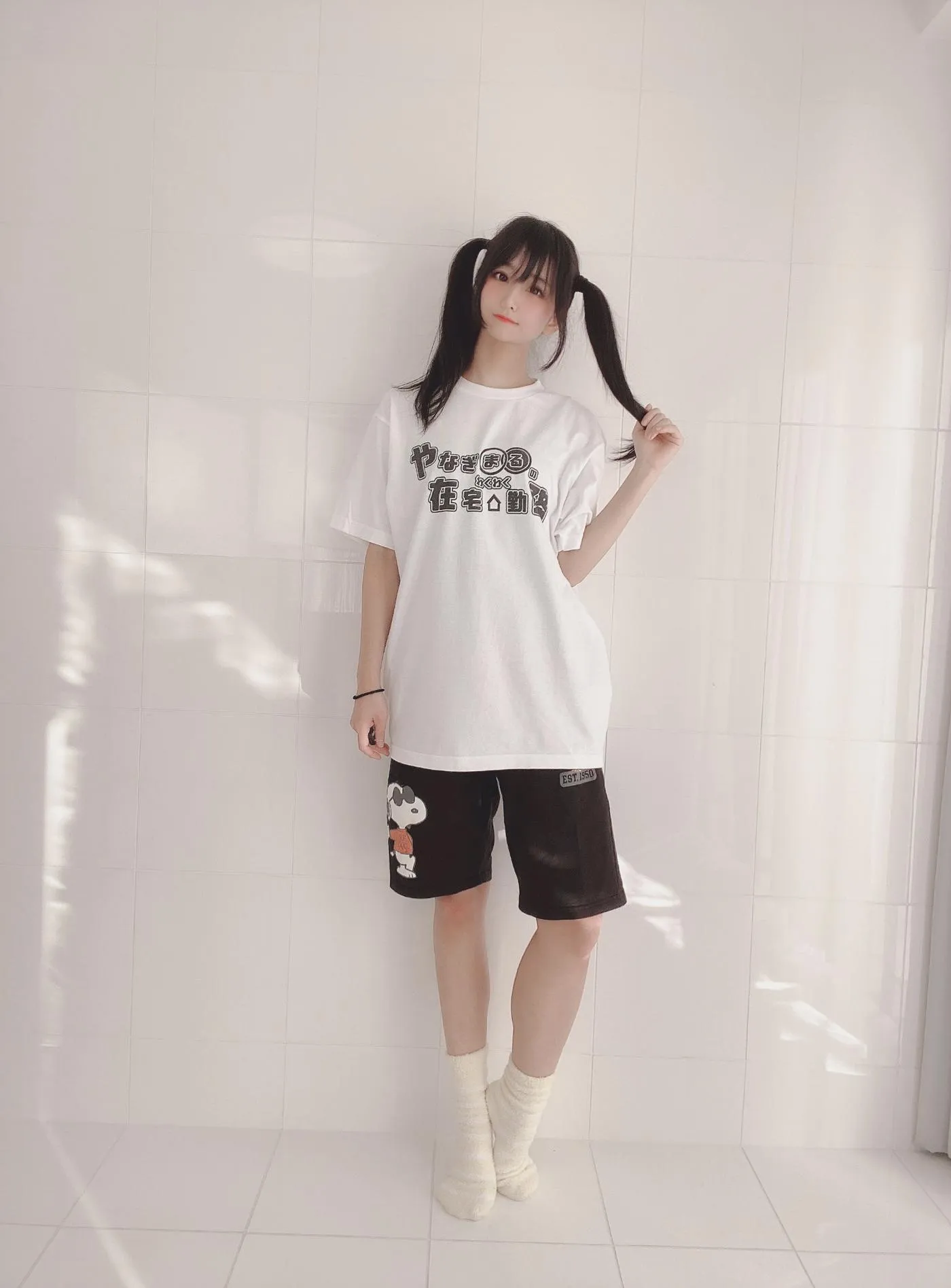 柳丸 – NO.05 [Fantia] 2022年02月写真合集(13期)-2022-02-24 わくわく在宅勤務Tシャツのヮィ [26P]插图3