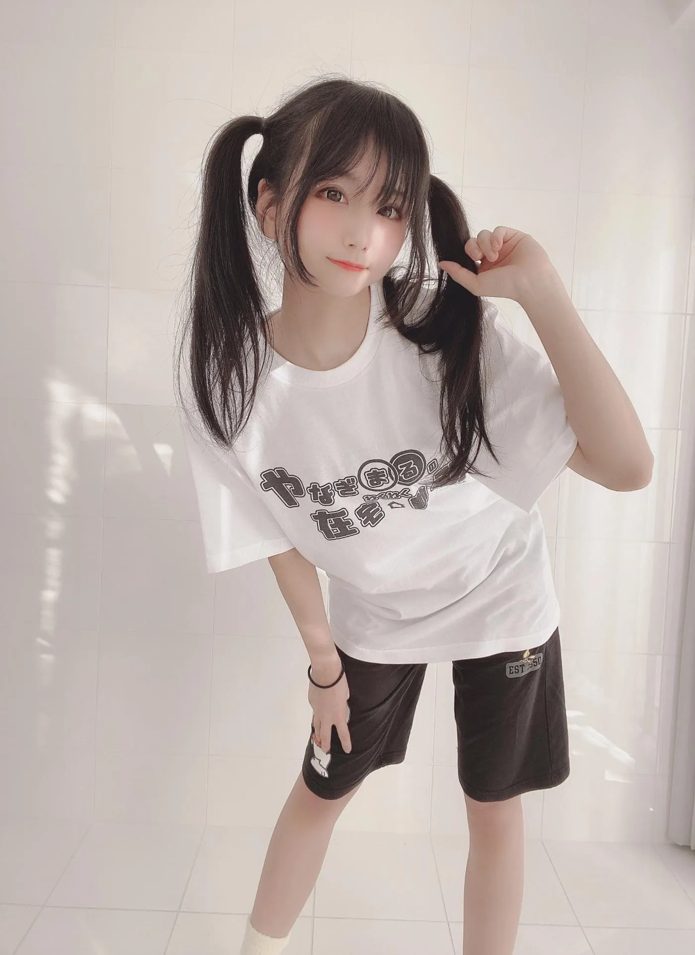 柳丸 – NO.05 [Fantia] 2022年02月写真合集(13期)-2022-02-24 わくわく在宅勤務Tシャツのヮィ [26P]插图