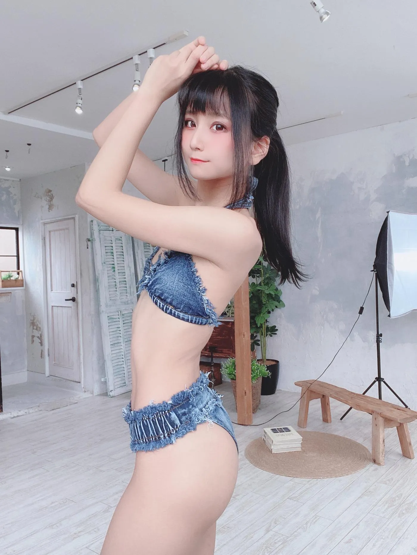 柳丸 – NO.07 [Fantia] 2022年04月写真合集(14期)-2022-04-26 撮れたて速報！デニムな水着 [56P]插图1