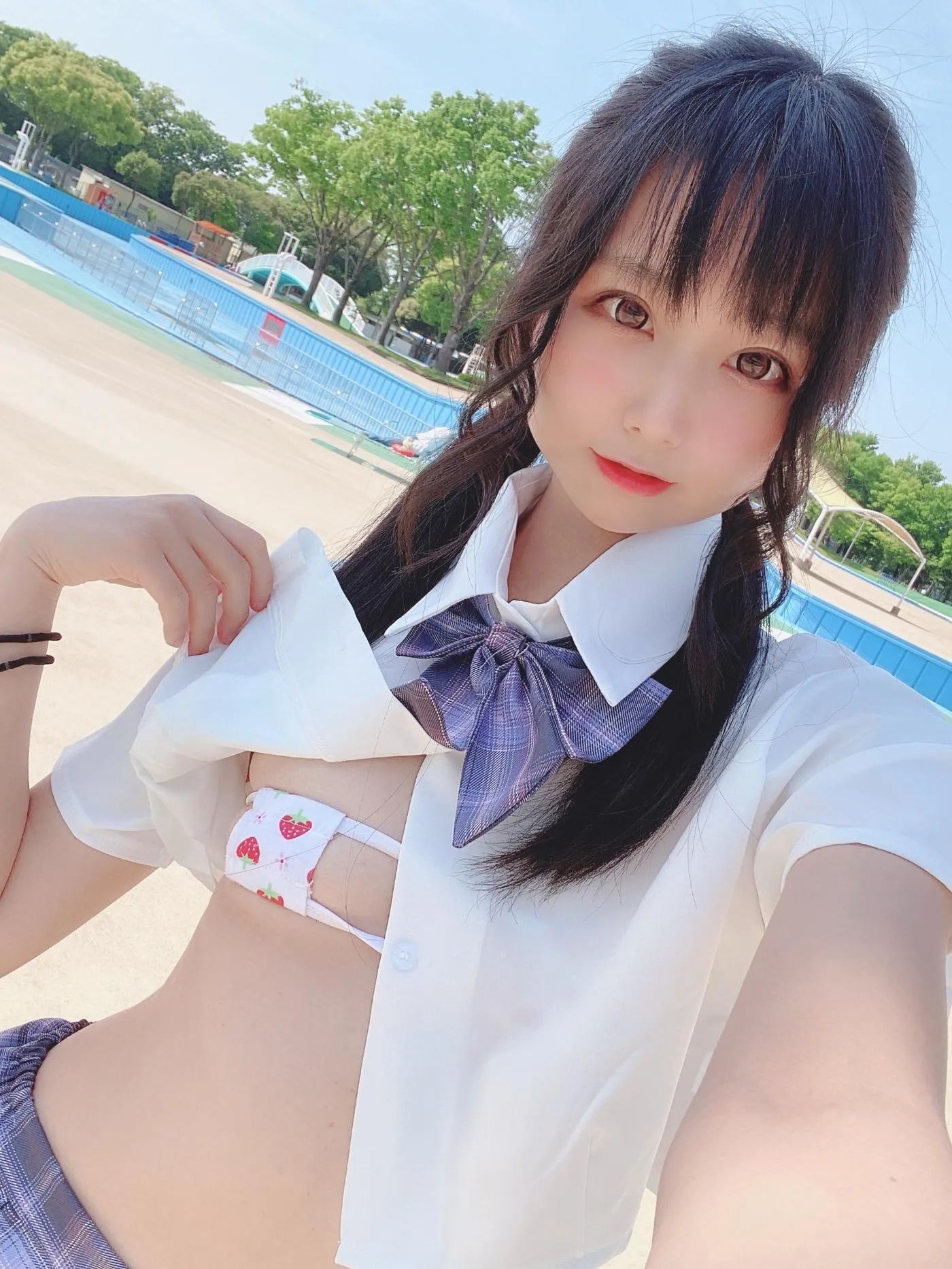 柳丸 – NO.08 [Fantia] 2022年05月写真合集(15期)-2022-05-06 撮れたて！丈の短い制服 [53P]插图1