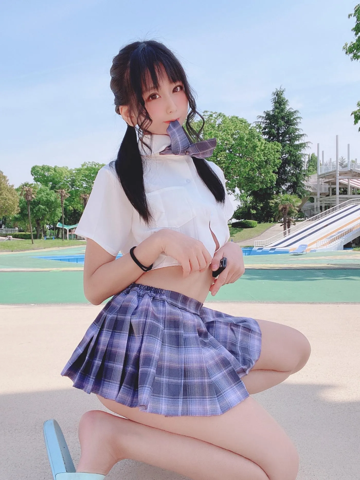 柳丸 – NO.08 [Fantia] 2022年05月写真合集(15期)-2022-05-06 撮れたて！丈の短い制服 [53P]插图8