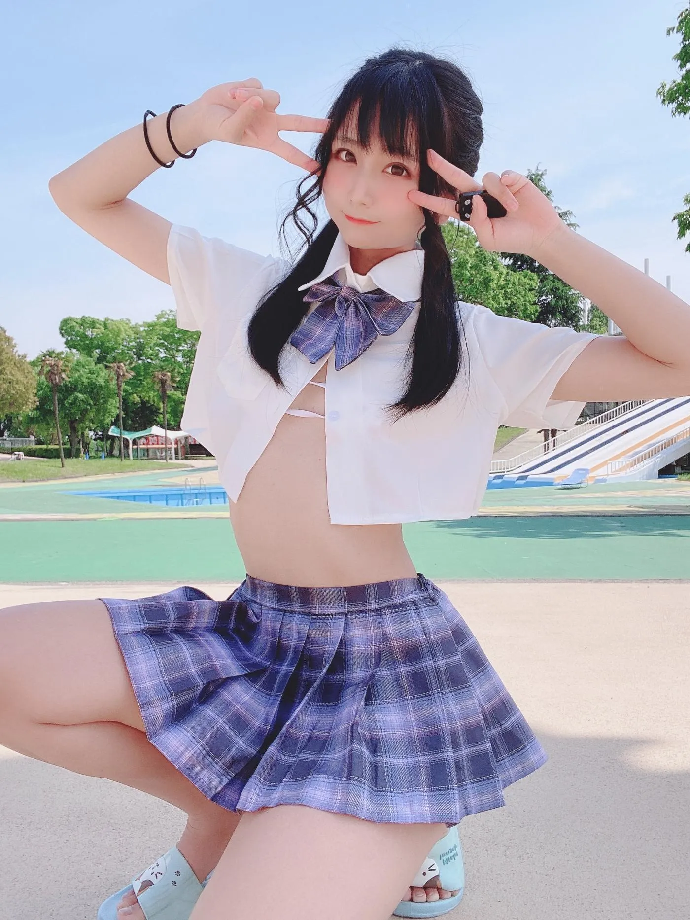 柳丸 – NO.08 [Fantia] 2022年05月写真合集(15期)-2022-05-06 撮れたて！丈の短い制服 [53P]插图1
