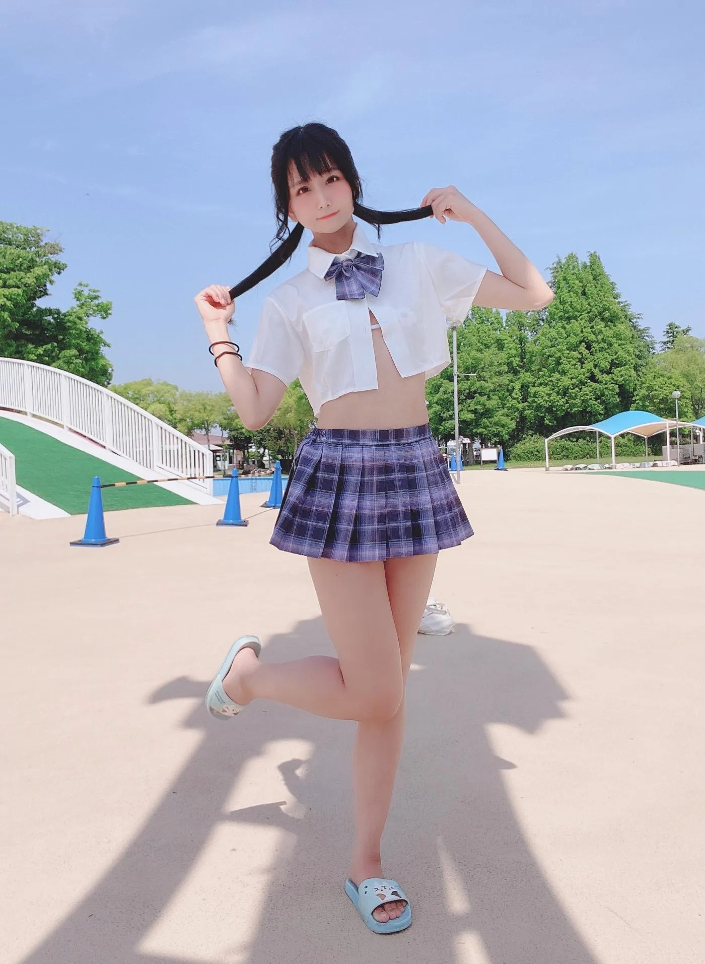 柳丸 – NO.08 [Fantia] 2022年05月写真合集(15期)-2022-05-06 撮れたて！丈の短い制服 [53P]插图