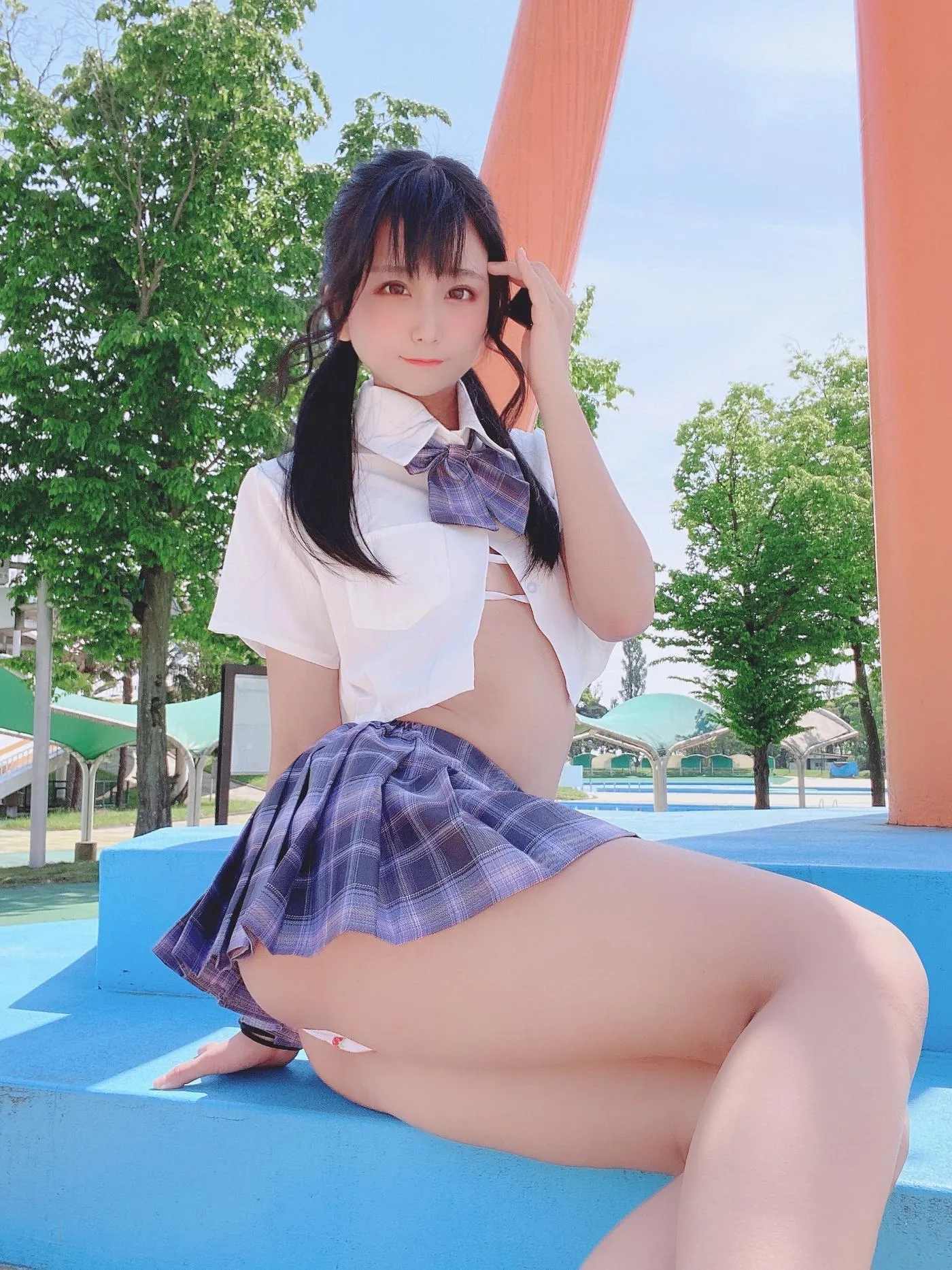 柳丸 – NO.08 [Fantia] 2022年05月写真合集(15期)-2022-05-06 撮れたて！丈の短い制服 [53P]插图4