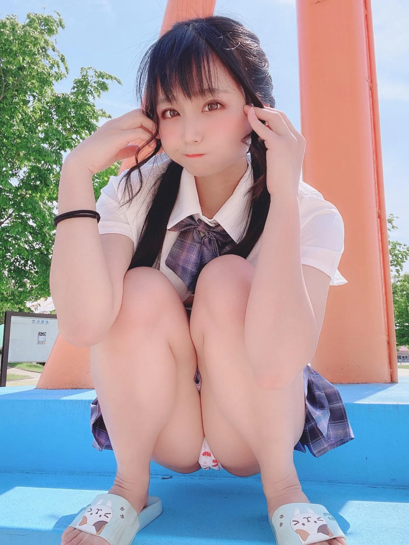 柳丸 – NO.08 [Fantia] 2022年05月写真合集(15期)-2022-05-06 撮れたて！丈の短い制服 [53P]插图