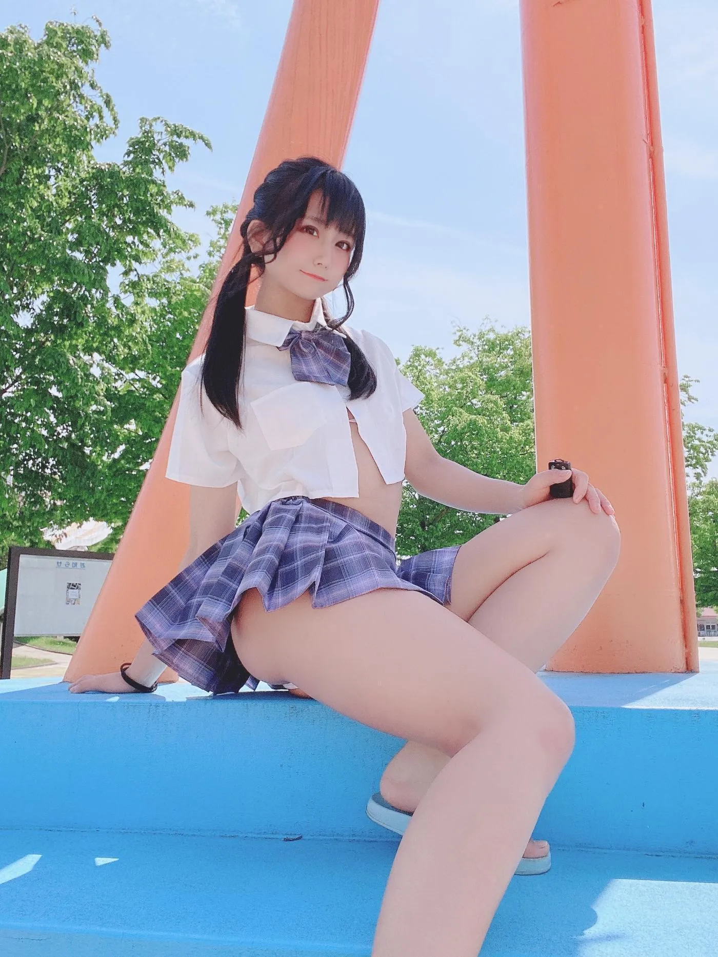柳丸 – NO.08 [Fantia] 2022年05月写真合集(15期)-2022-05-06 撮れたて！丈の短い制服 [53P]插图1