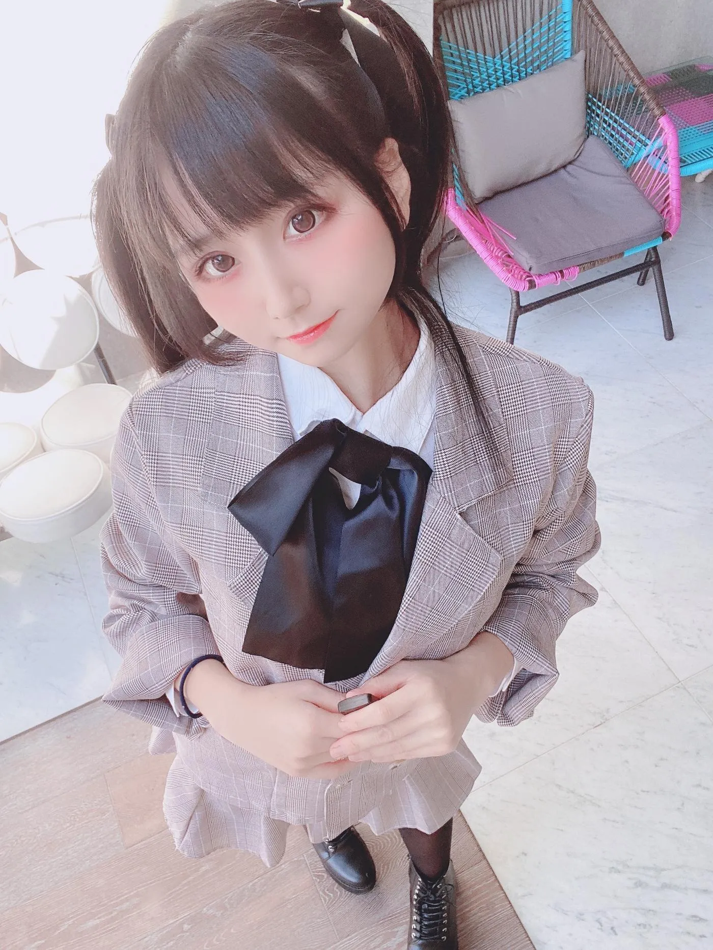 柳丸 – NO.08 [Fantia] 2022年05月写真合集(15期)-2022-05-12 ピンクのチェック制服柳丸 [39P]插图5