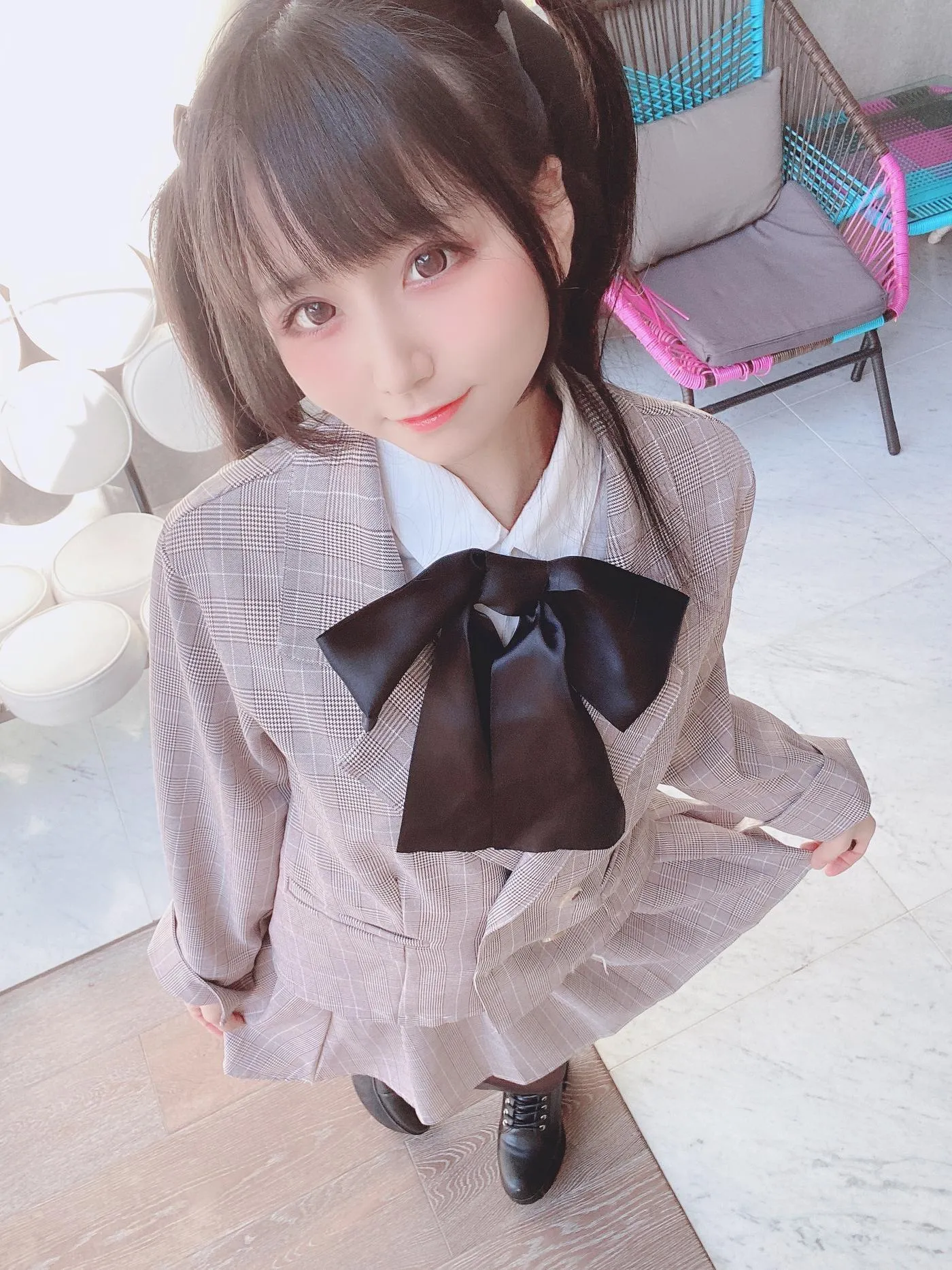 柳丸 – NO.08 [Fantia] 2022年05月写真合集(15期)-2022-05-12 ピンクのチェック制服柳丸 [39P]插图6