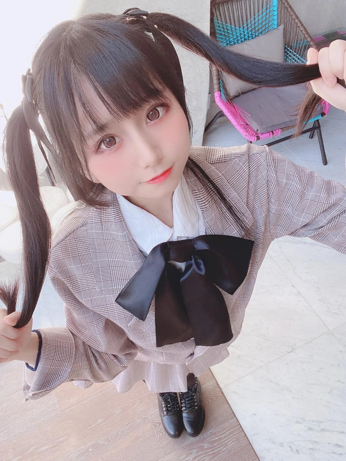 柳丸 – NO.08 [Fantia] 2022年05月写真合集(15期)-2022-05-12 ピンクのチェック制服柳丸 [39P]插图7