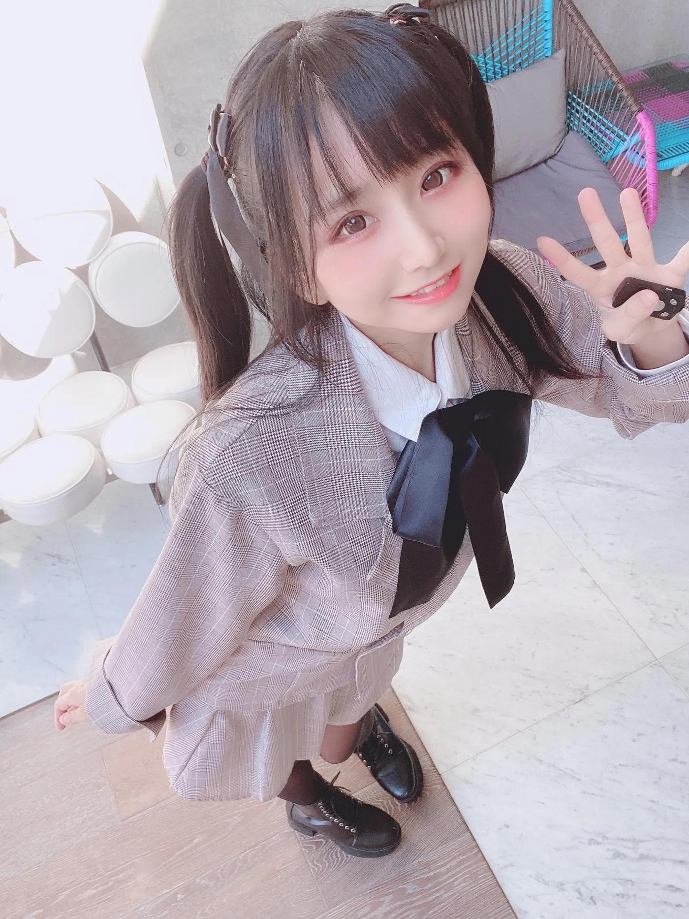 柳丸 – NO.08 [Fantia] 2022年05月写真合集(15期)-2022-05-12 ピンクのチェック制服柳丸 [39P]插图9