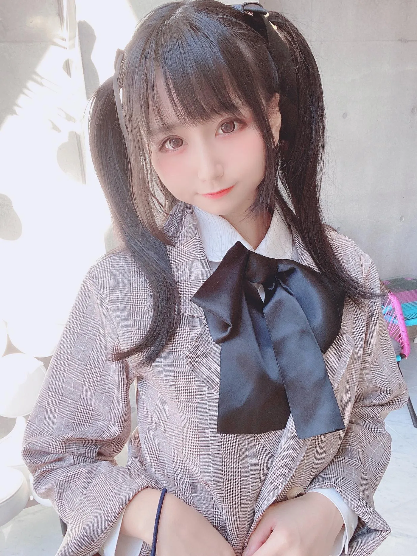 柳丸 – NO.08 [Fantia] 2022年05月写真合集(15期)-2022-05-12 ピンクのチェック制服柳丸 [39P]插图