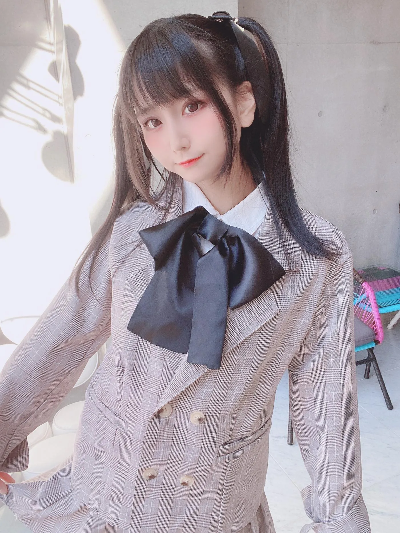 柳丸 – NO.08 [Fantia] 2022年05月写真合集(15期)-2022-05-12 ピンクのチェック制服柳丸 [39P]插图3