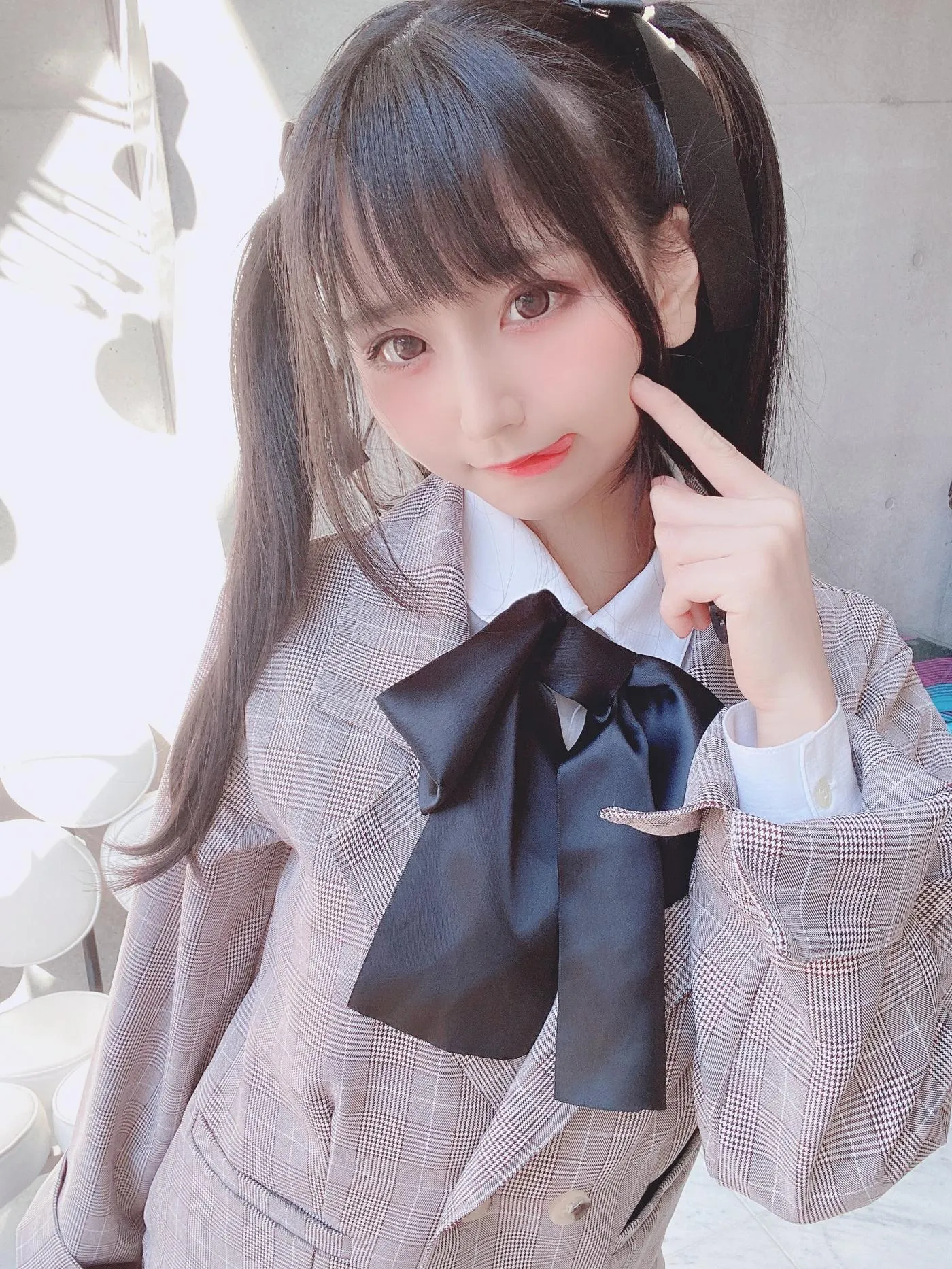柳丸 – NO.08 [Fantia] 2022年05月写真合集(15期)-2022-05-12 ピンクのチェック制服柳丸 [39P]插图7