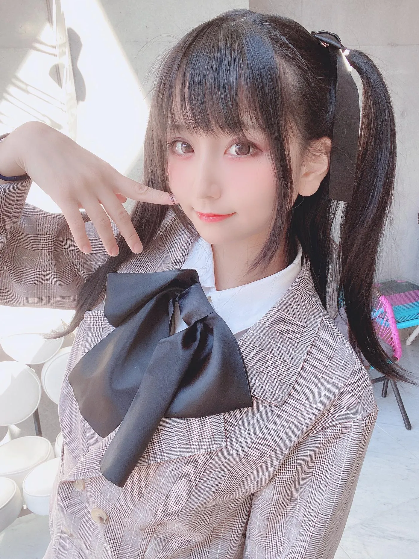 柳丸 – NO.08 [Fantia] 2022年05月写真合集(15期)-2022-05-12 ピンクのチェック制服柳丸 [39P]插图8