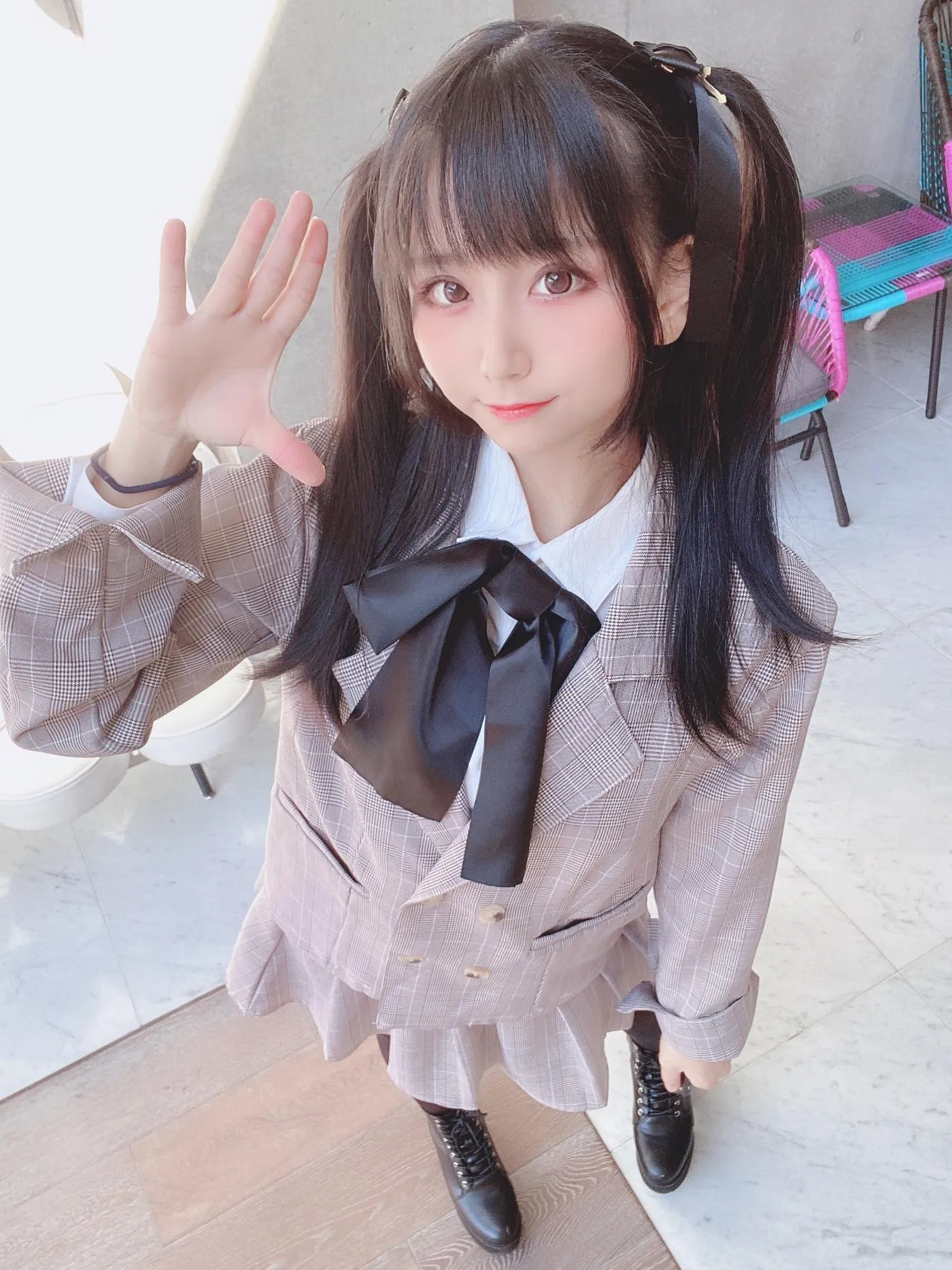 柳丸 – NO.08 [Fantia] 2022年05月写真合集(15期)-2022-05-12 ピンクのチェック制服柳丸 [39P]插图7