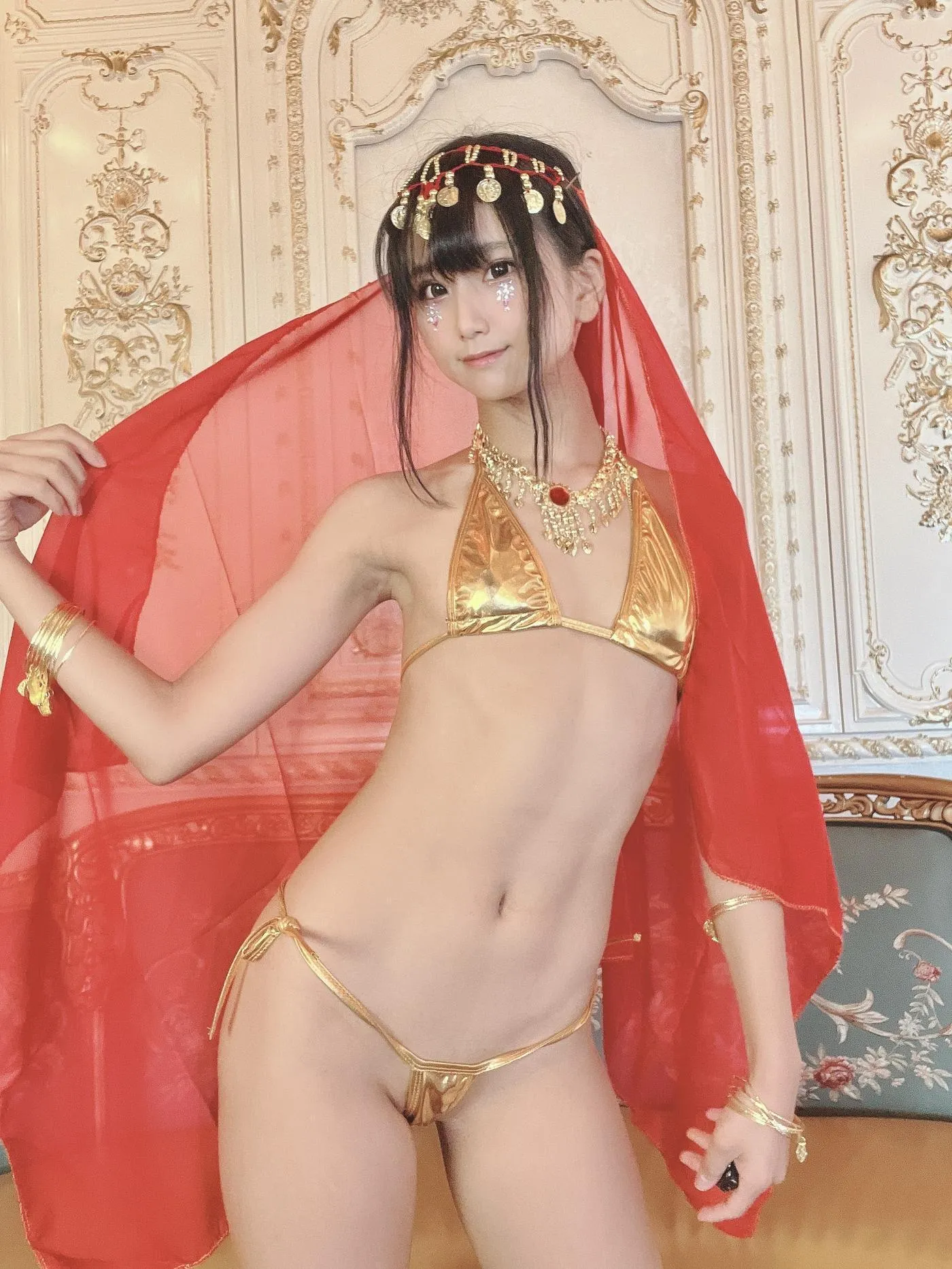 柳丸 – NO.09 [Fantia] 2022年06月写真合集(15期)-2022-06-09 金運の上がるビキニ前編（鏡の活用） [54P]插图1