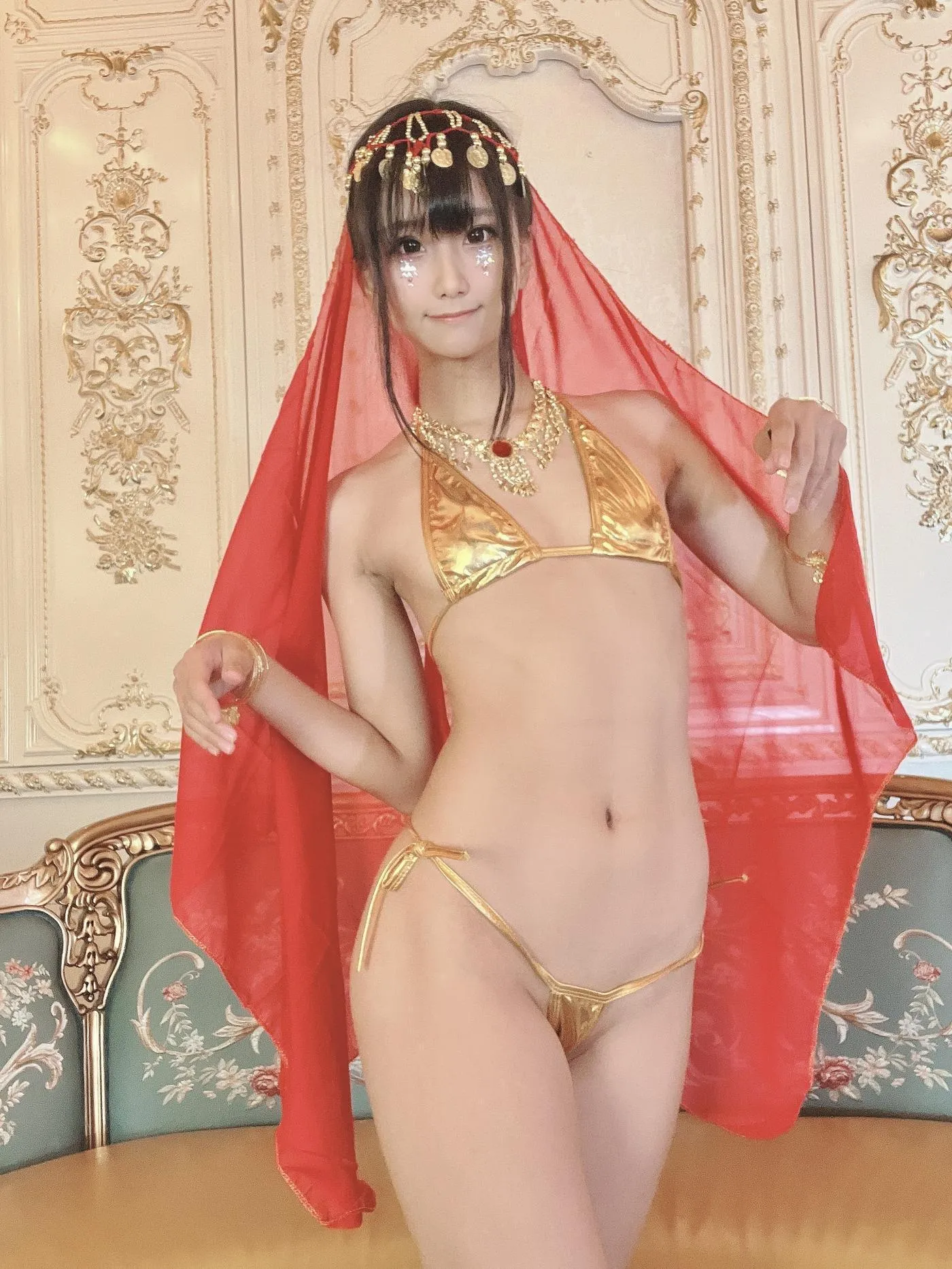柳丸 – NO.09 [Fantia] 2022年06月写真合集(15期)-2022-06-09 金運の上がるビキニ前編（鏡の活用） [54P]插图2