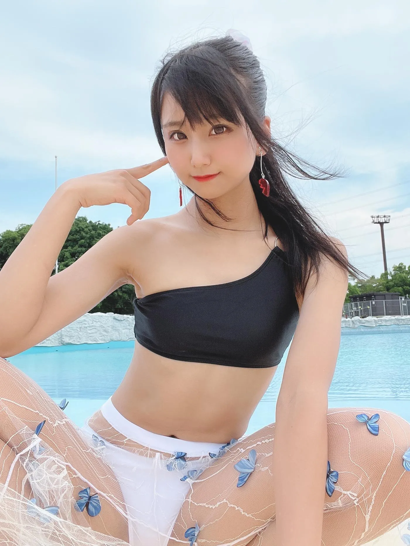 柳丸 – NO.10 [Fantia] 2022年07月写真合集(15期)-2022-07-04 ポルナレフな水着と滑り台動画音声付きフルver? [42P]插图4