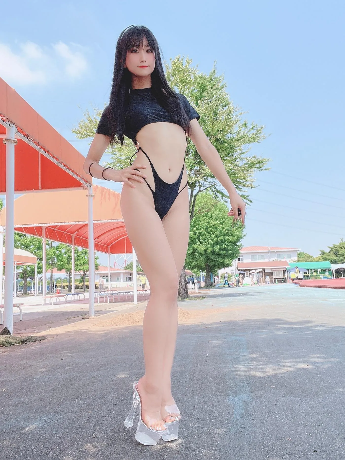 柳丸 – NO.10 [Fantia] 2022年07月写真合集(15期)-2022-07-16 ハイレグで体操着で水着のヮィ [41P]插图3
