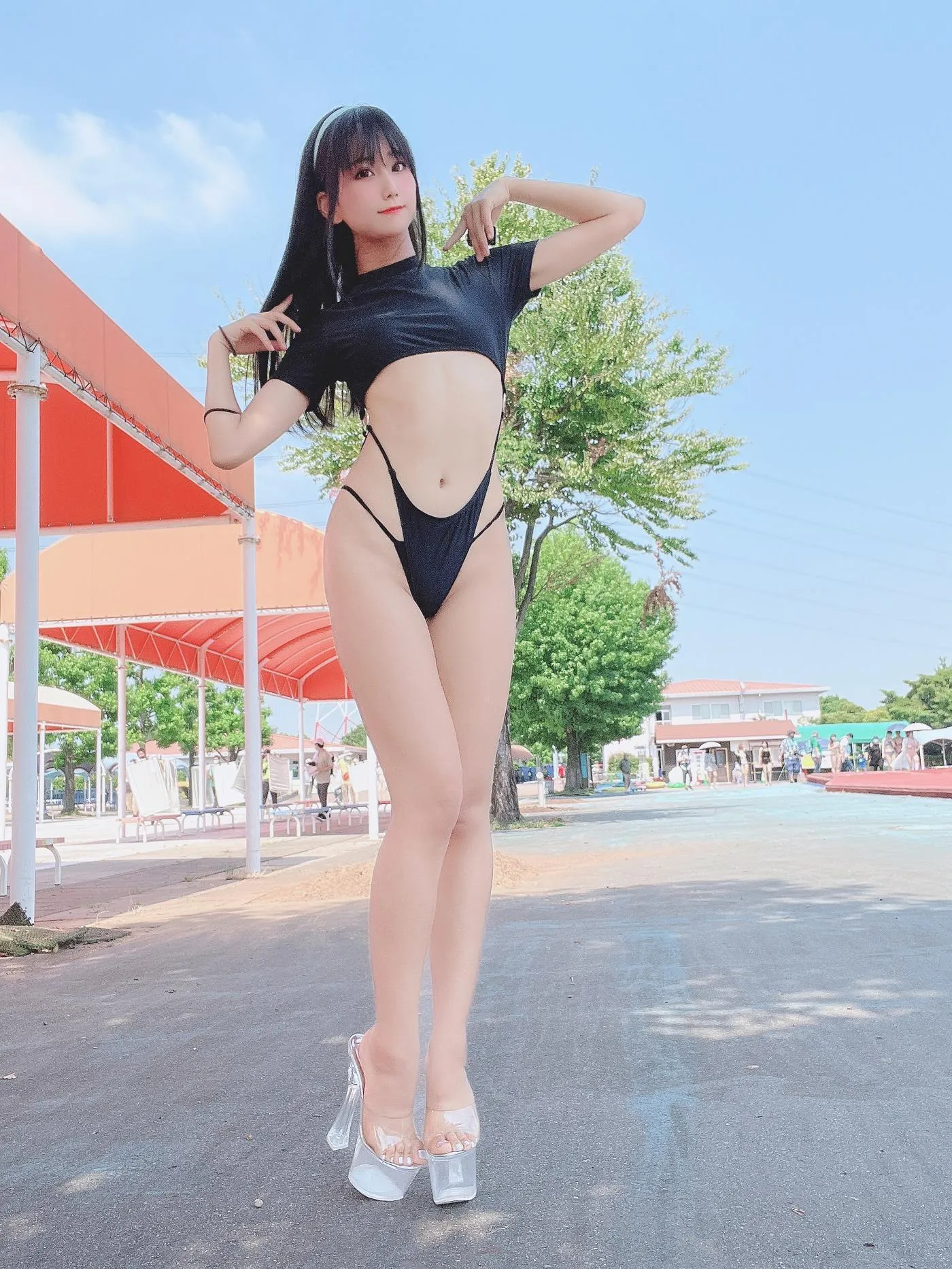 柳丸 – NO.10 [Fantia] 2022年07月写真合集(15期)-2022-07-16 ハイレグで体操着で水着のヮィ [41P]插图4