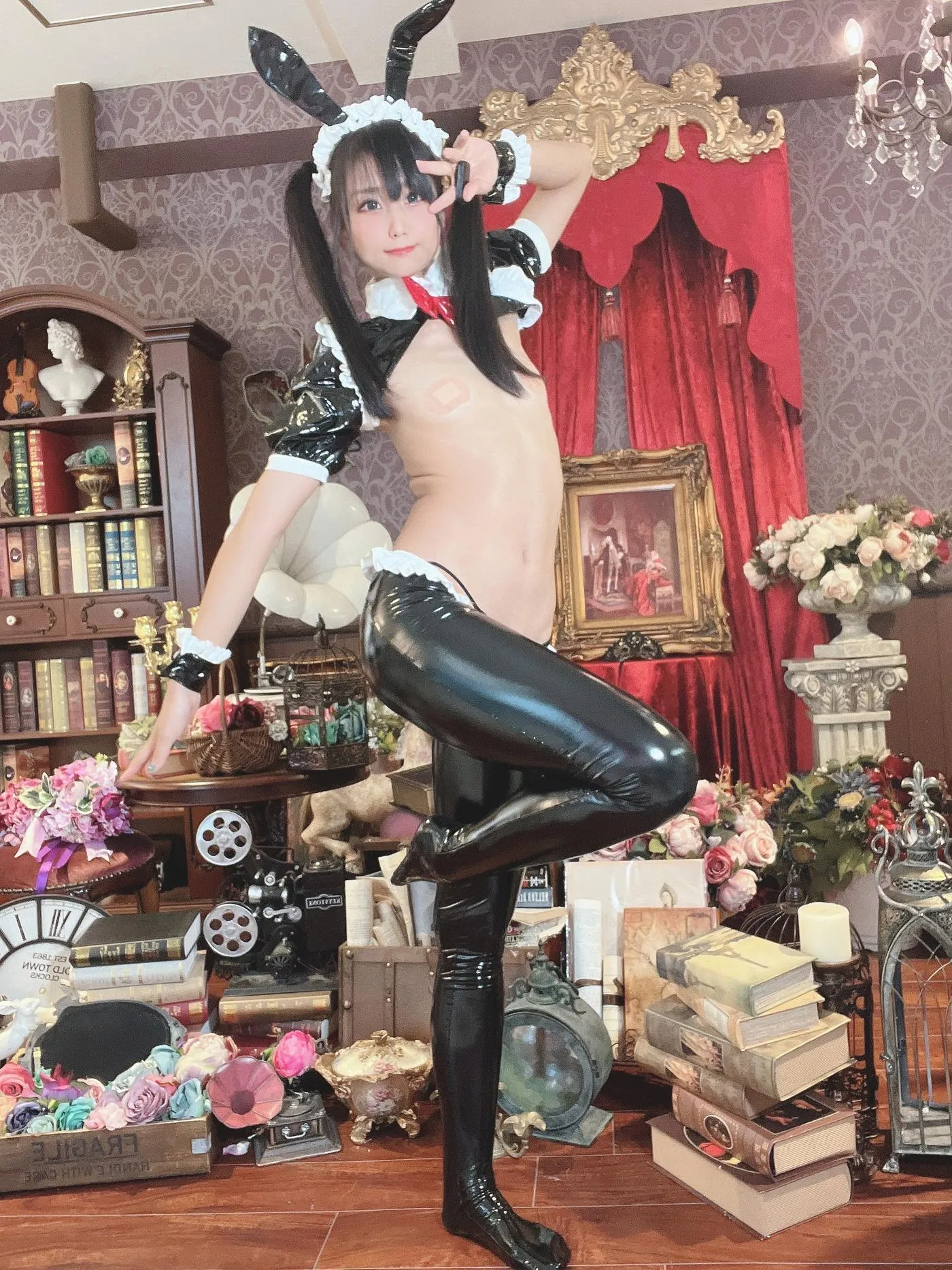 柳丸 – NO.12 [Fantia] 2022年09月写真合集(14期)-2022-09-12 撮れたて！乳絆創膏逆バニー? [49P]插图6