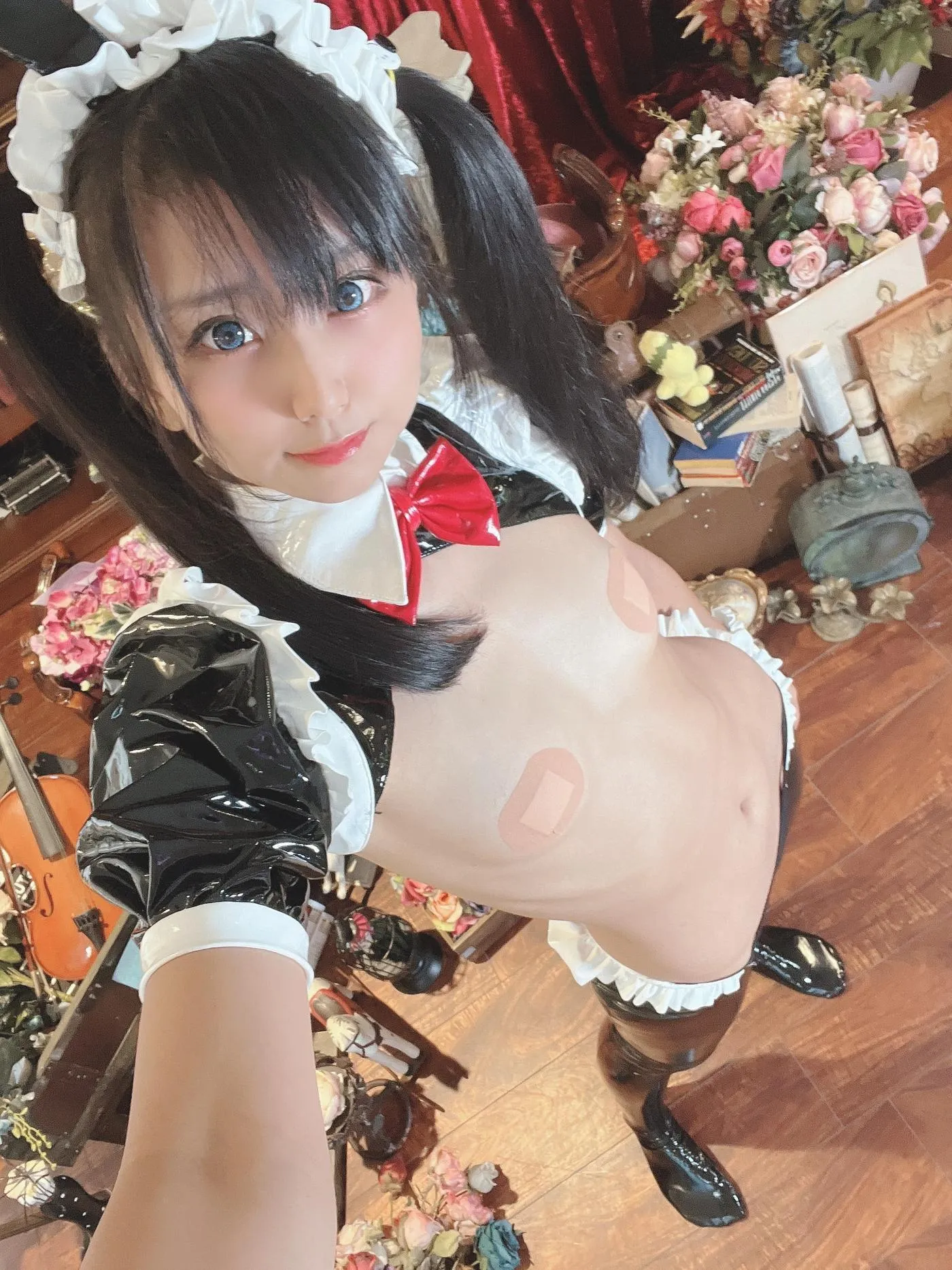 柳丸 – NO.12 [Fantia] 2022年09月写真合集(14期)-2022-09-12 撮れたて！乳絆創膏逆バニー? [49P]插图2