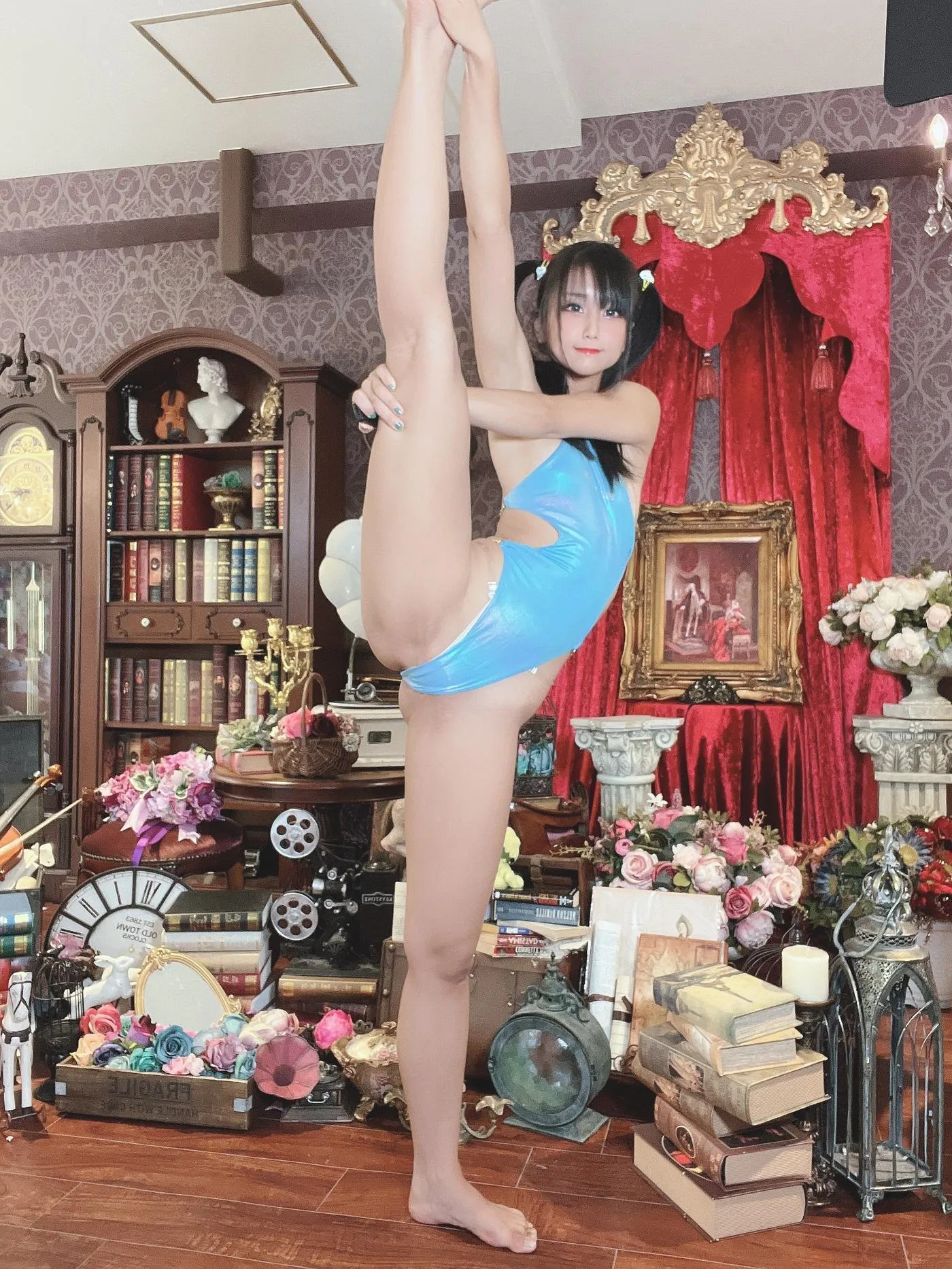 柳丸 – NO.12 [Fantia] 2022年09月写真合集(14期)-2022-09-22 キラキラ水色競泳水着（後編） [52P]插图3