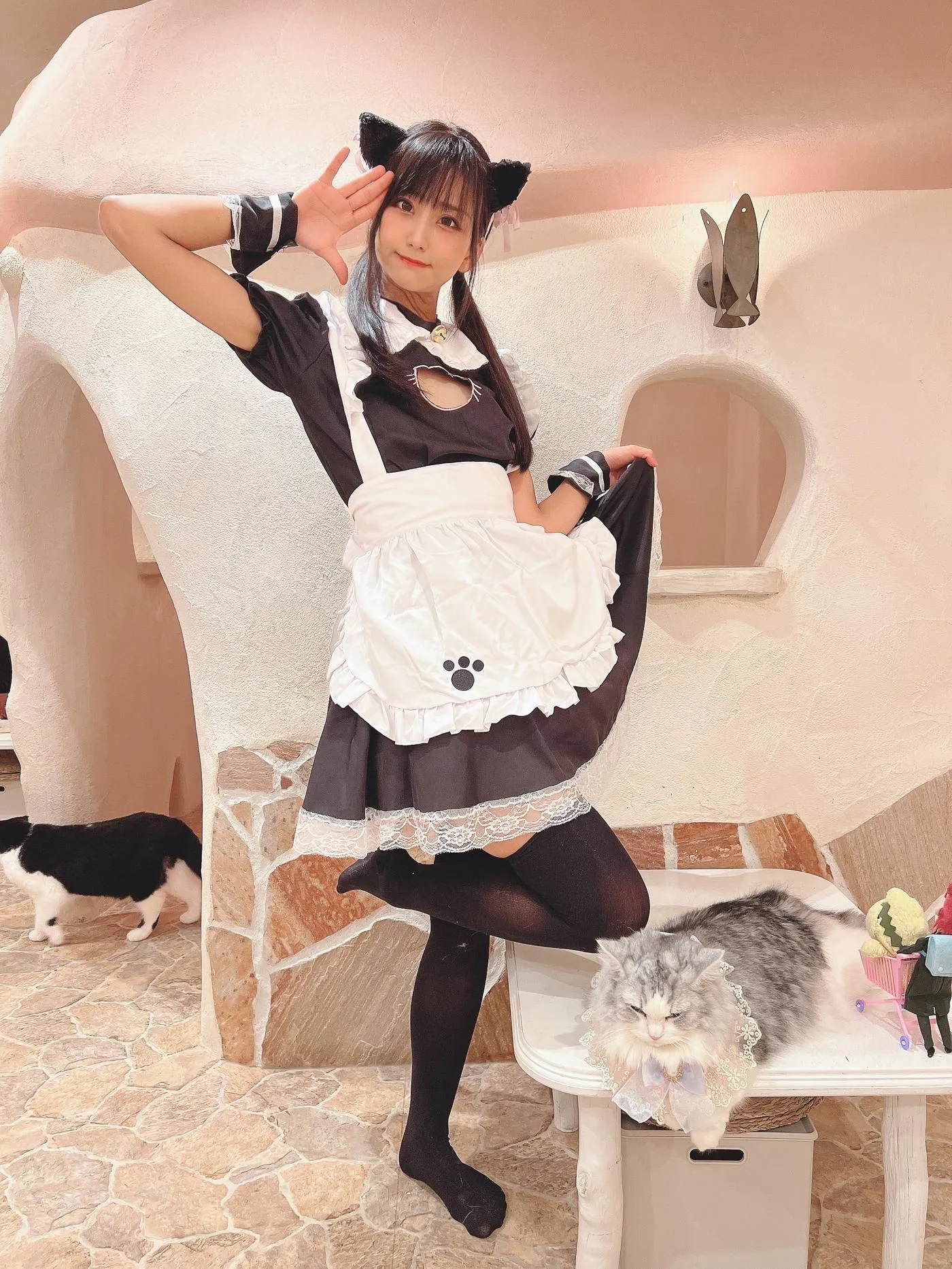 柳丸 – NO.12 [Fantia] 2022年09月写真合集(14期)-2022-09-26 猫カフェでﾈｺﾁｬﾝな柳丸 [66P]插图9
