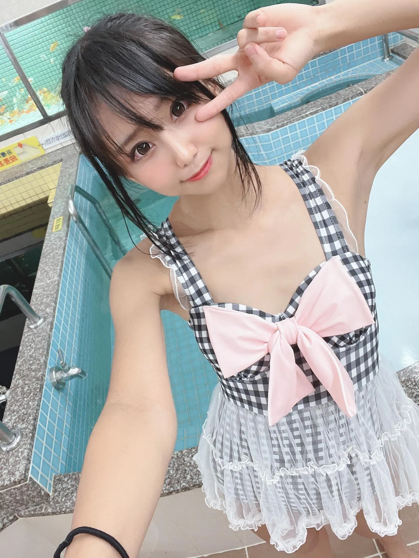 柳丸 – NO.13 [Fantia] 2022年10月写真合集(15期)-2022-10-21 しまうまビキニ＆黒チェック水着で銭湯♨ [94P]插图7