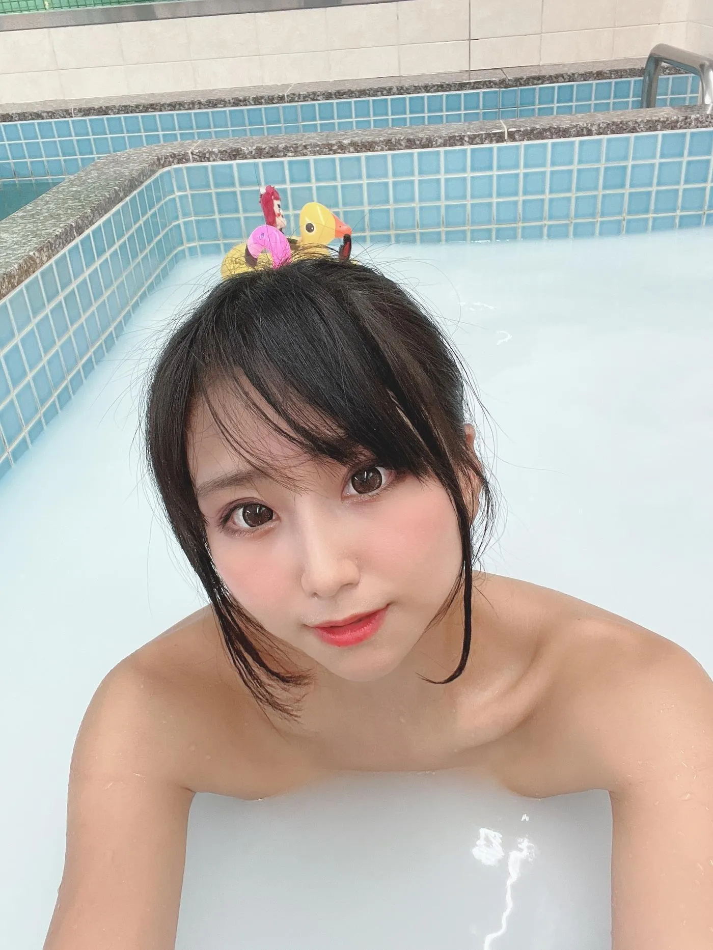柳丸 – NO.14 [Fantia] 2022年10月写真合集(15期)-2022-11-09 水色競泳水着で銭湯♨ [44P]插图9
