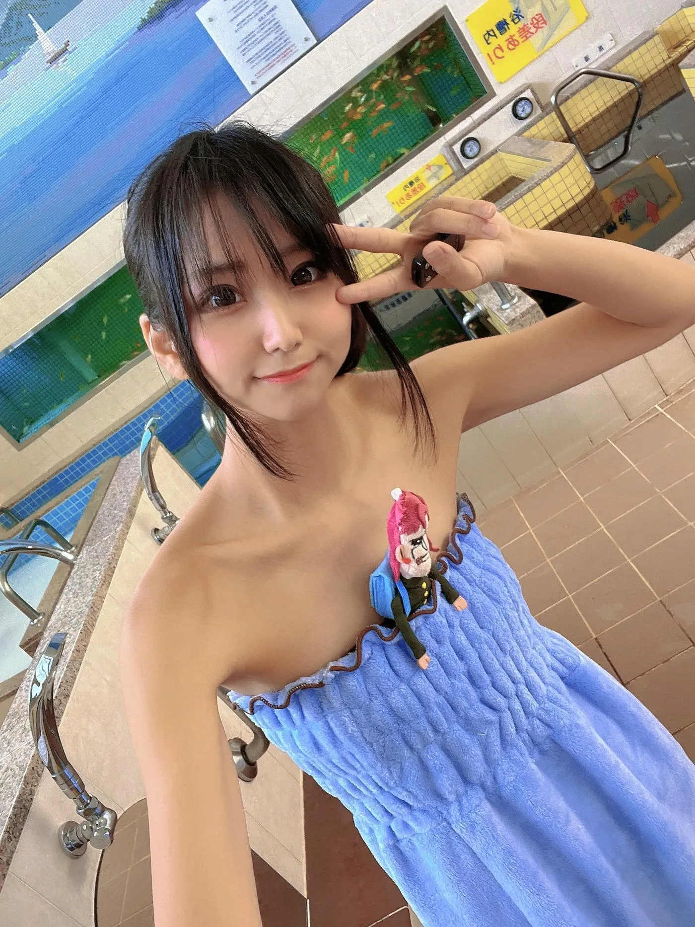 柳丸 – NO.14 [Fantia] 2022年10月写真合集(15期)-2022-11-11 銭湯でタオル巻き柳丸♨️ [33P]插图2