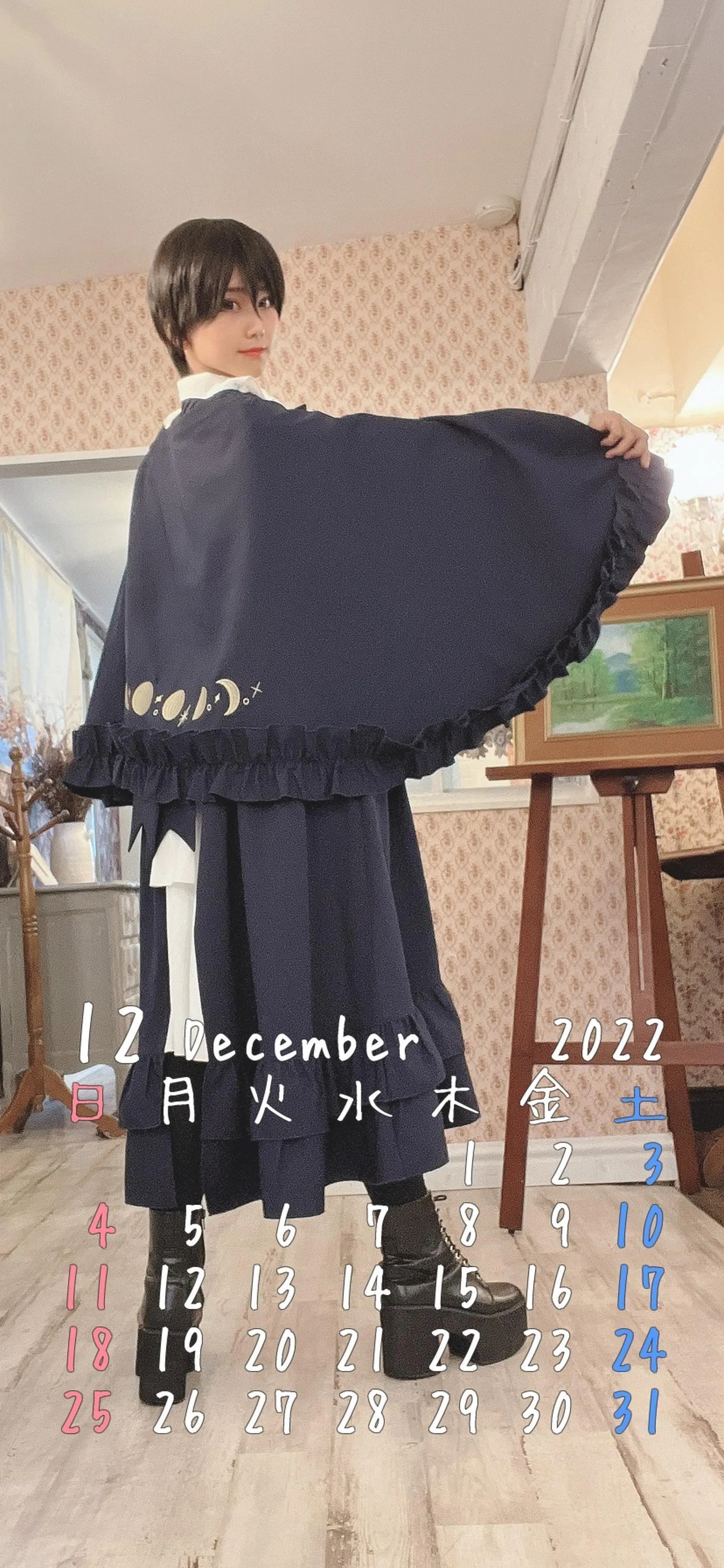 柳丸 – NO.14 [Fantia] 2022年10月写真合集(15期)-2022-11-29 新月の時を待つ柳丸と12月カレンダー配布 [74P]插图