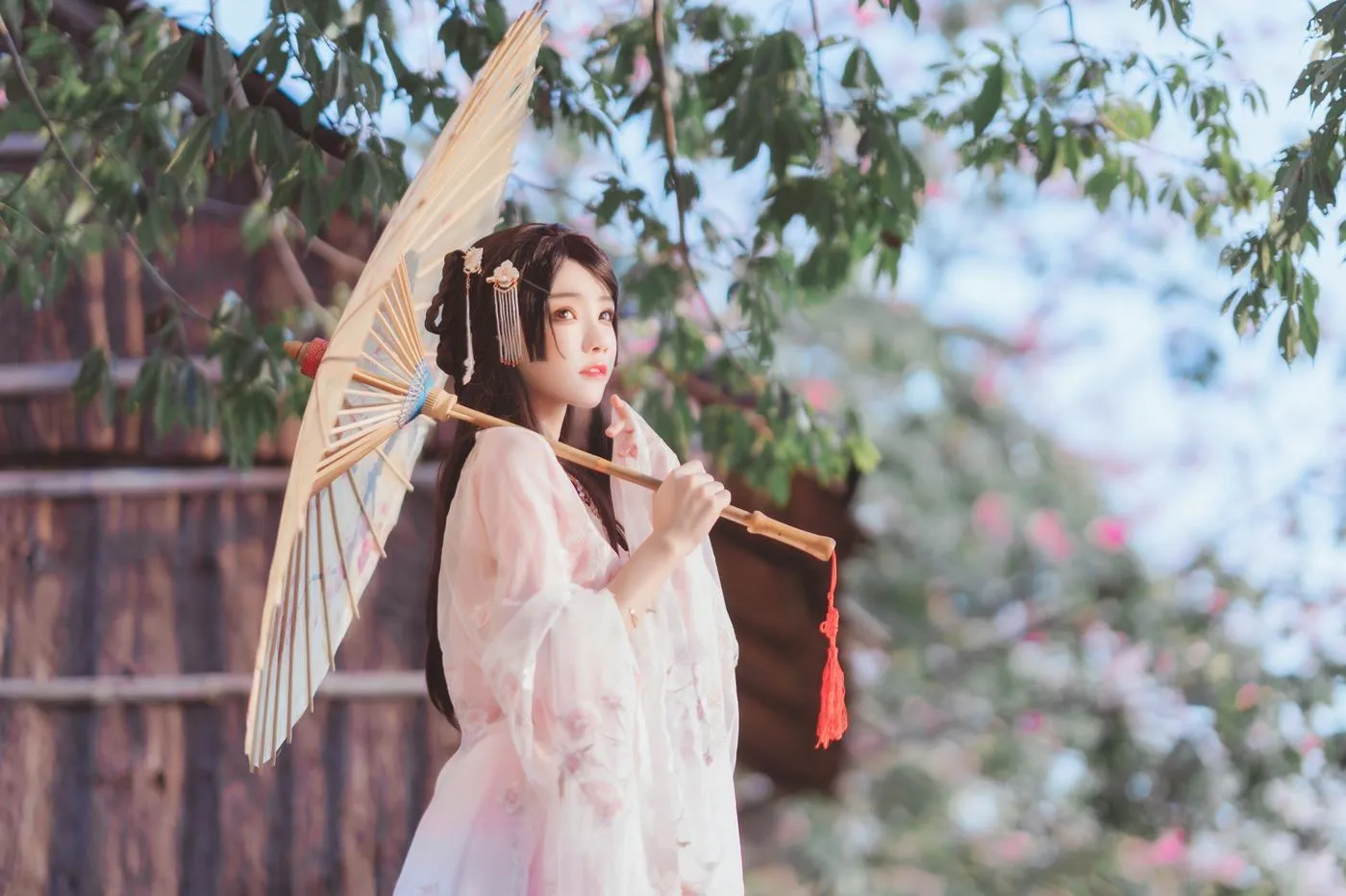 桜桃喵 – NO.100 温柔×4-桃花（15p [15P]插图9