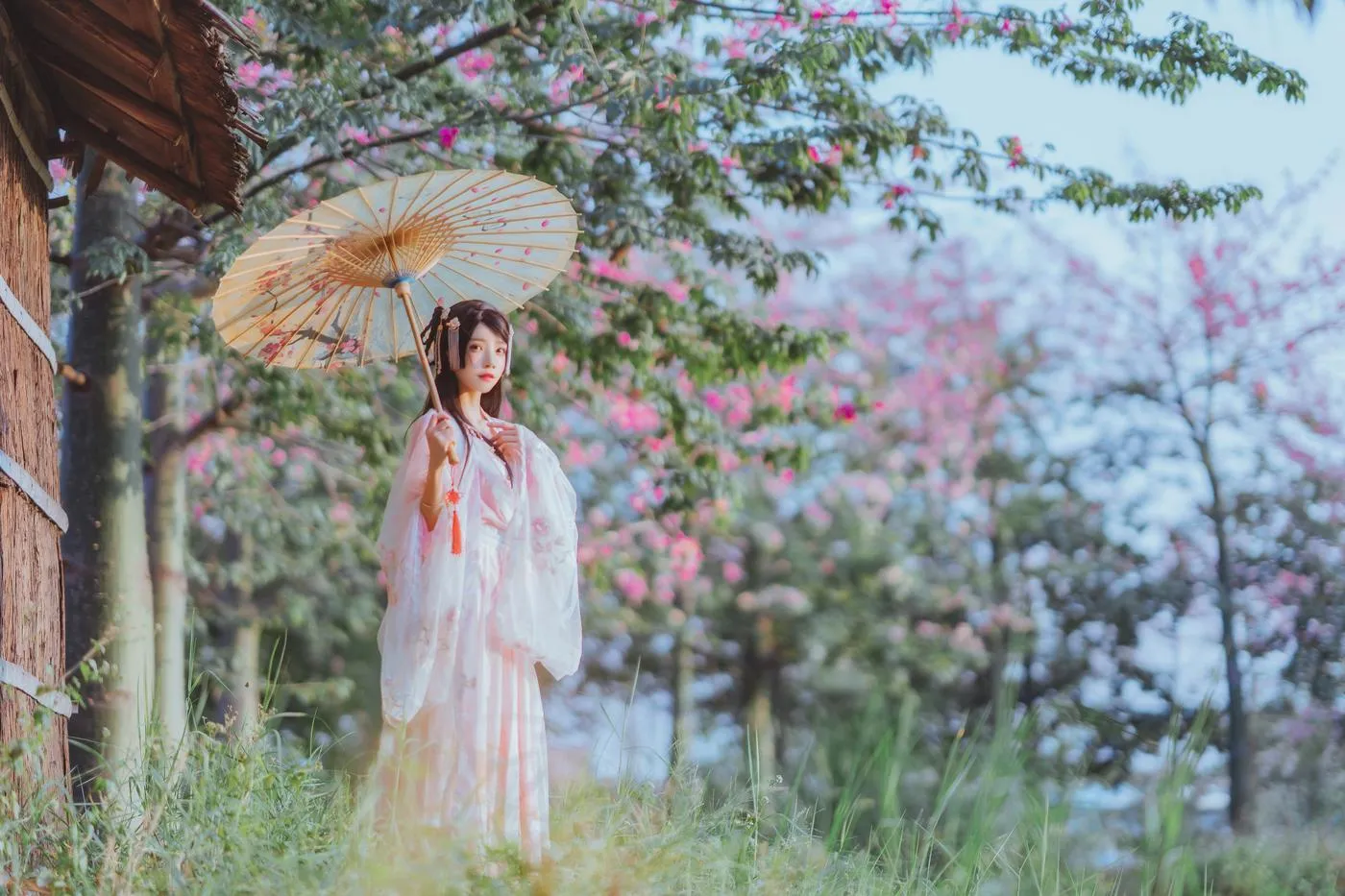 桜桃喵 – NO.100 温柔×4-桃花（15p [15P]插图1