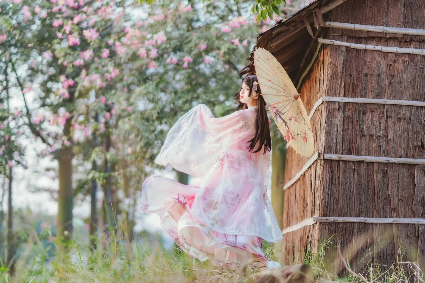 桜桃喵 – NO.100 温柔×4-桃花（15p [15P]插图4