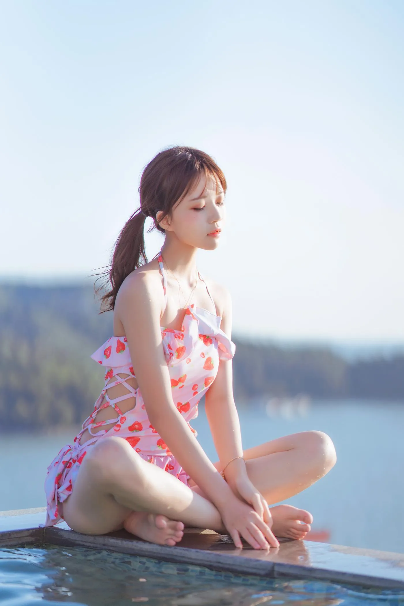 桜桃喵 – NO.102 甜甜×4-草莓泳衣（17p [17P]插图4