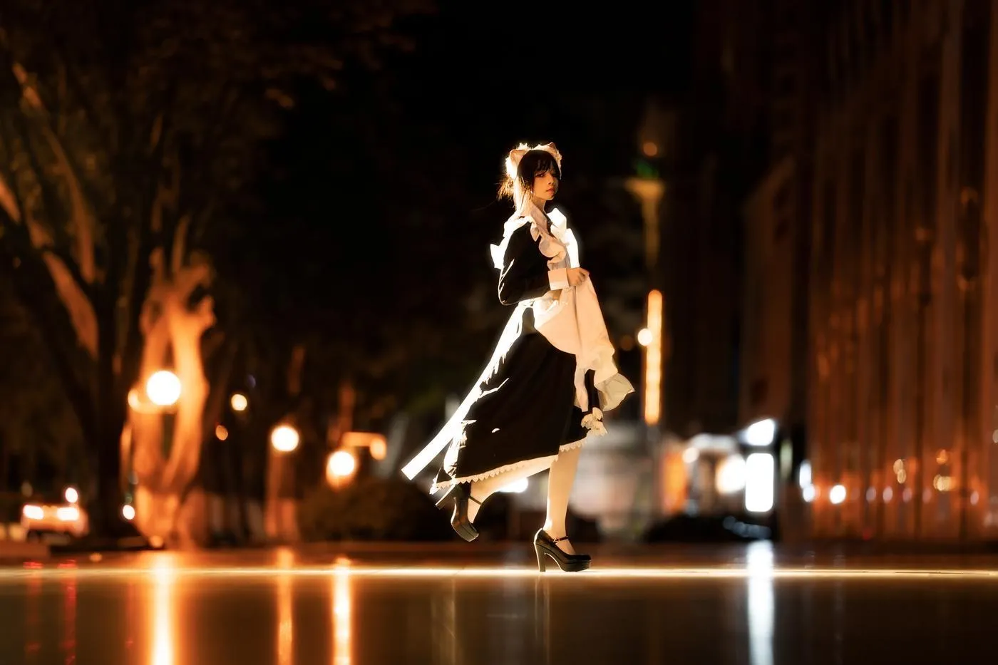 桜桃喵 – NO.111 长裙妹抖（夜） [19P]插图7