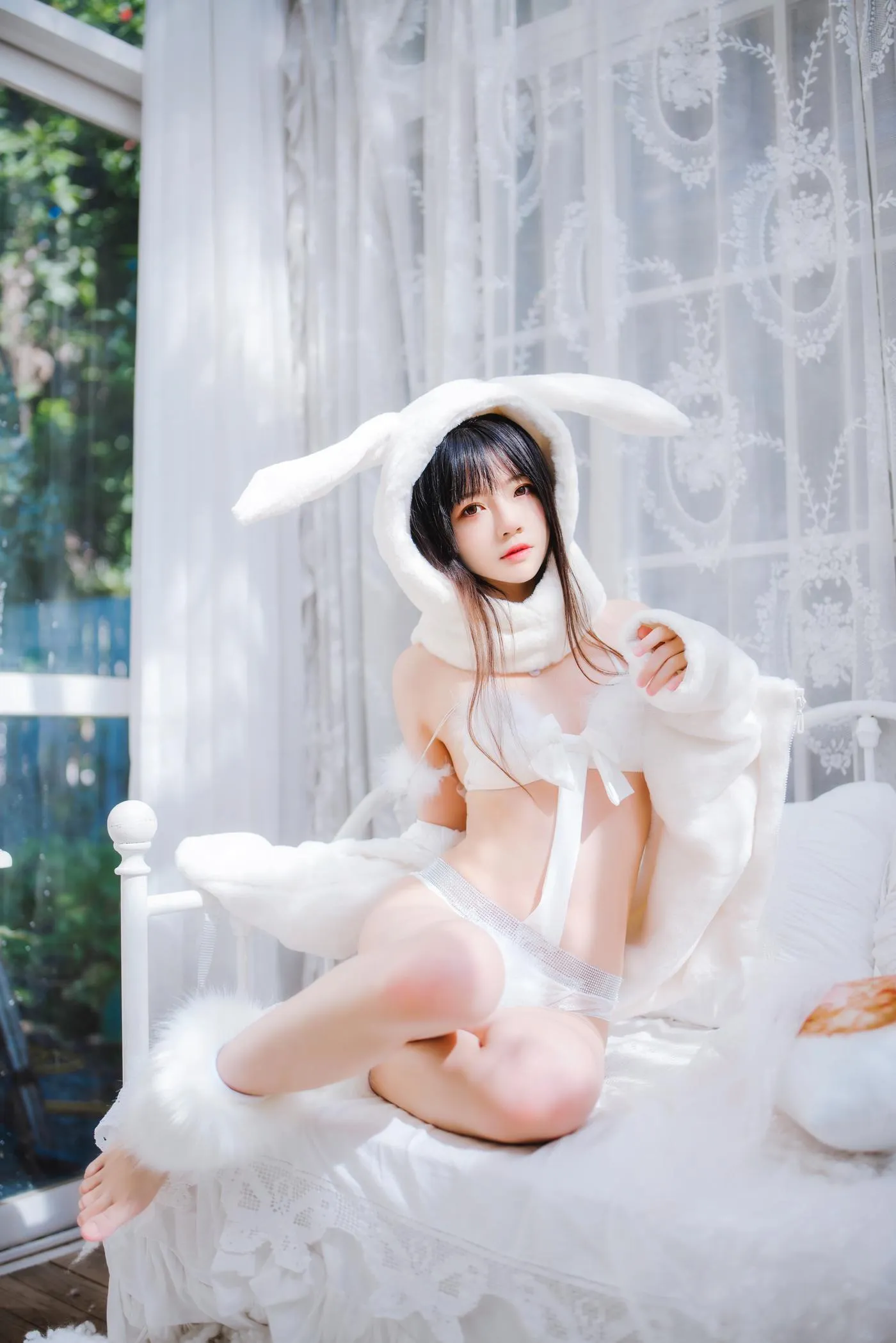 桜桃喵 – NO.141 小白兔01 02-小白兔01（48p [48P]插图6
