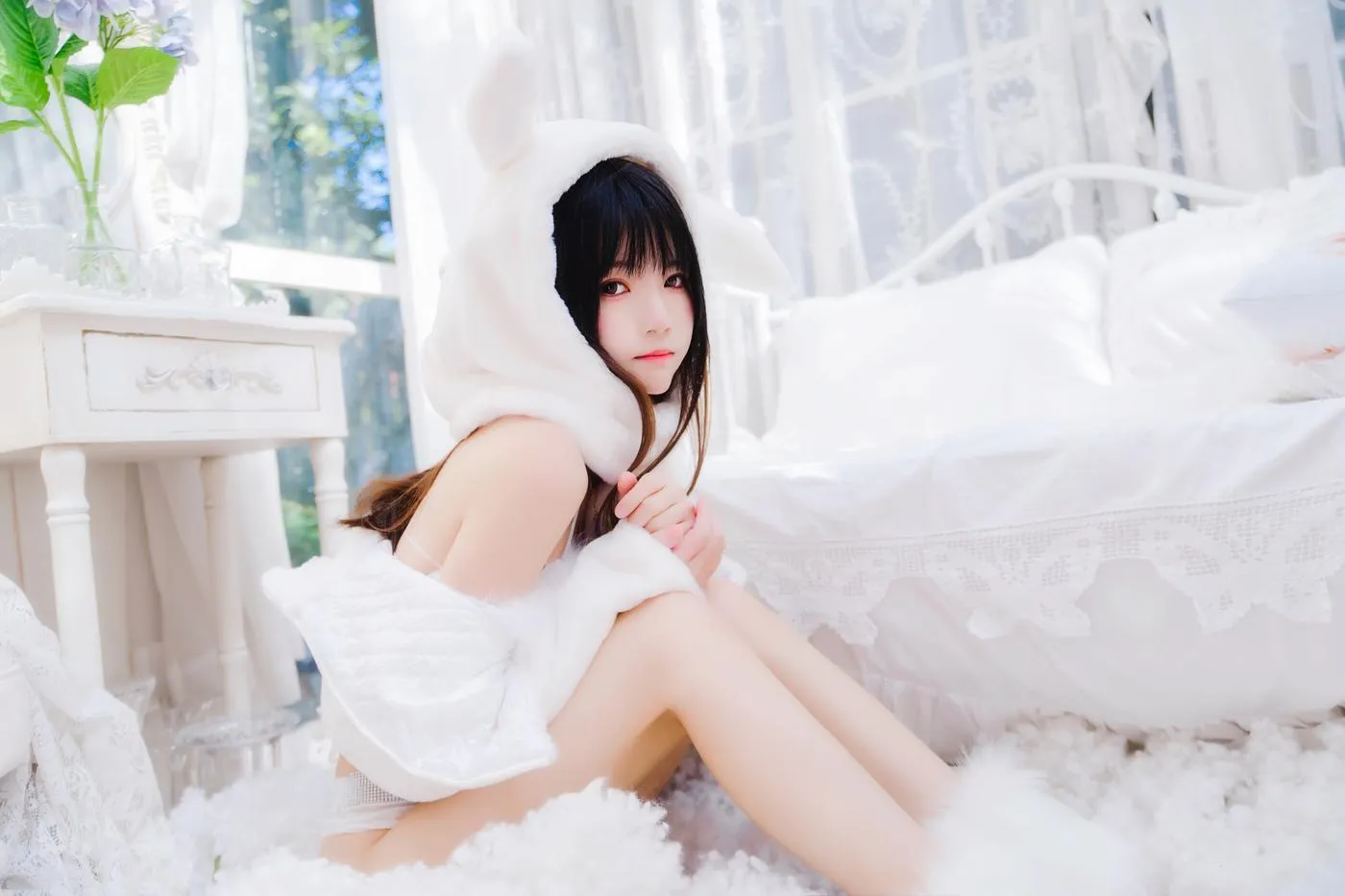 桜桃喵 – NO.141 小白兔01 02-小白兔01（48p [48P]插图1