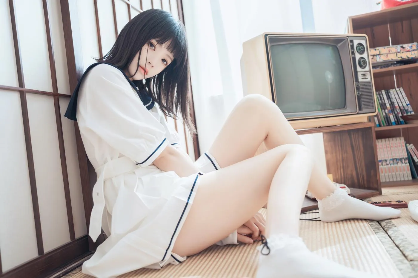 桜桃喵 – NO.142 盛夏制服 [39P]插图4