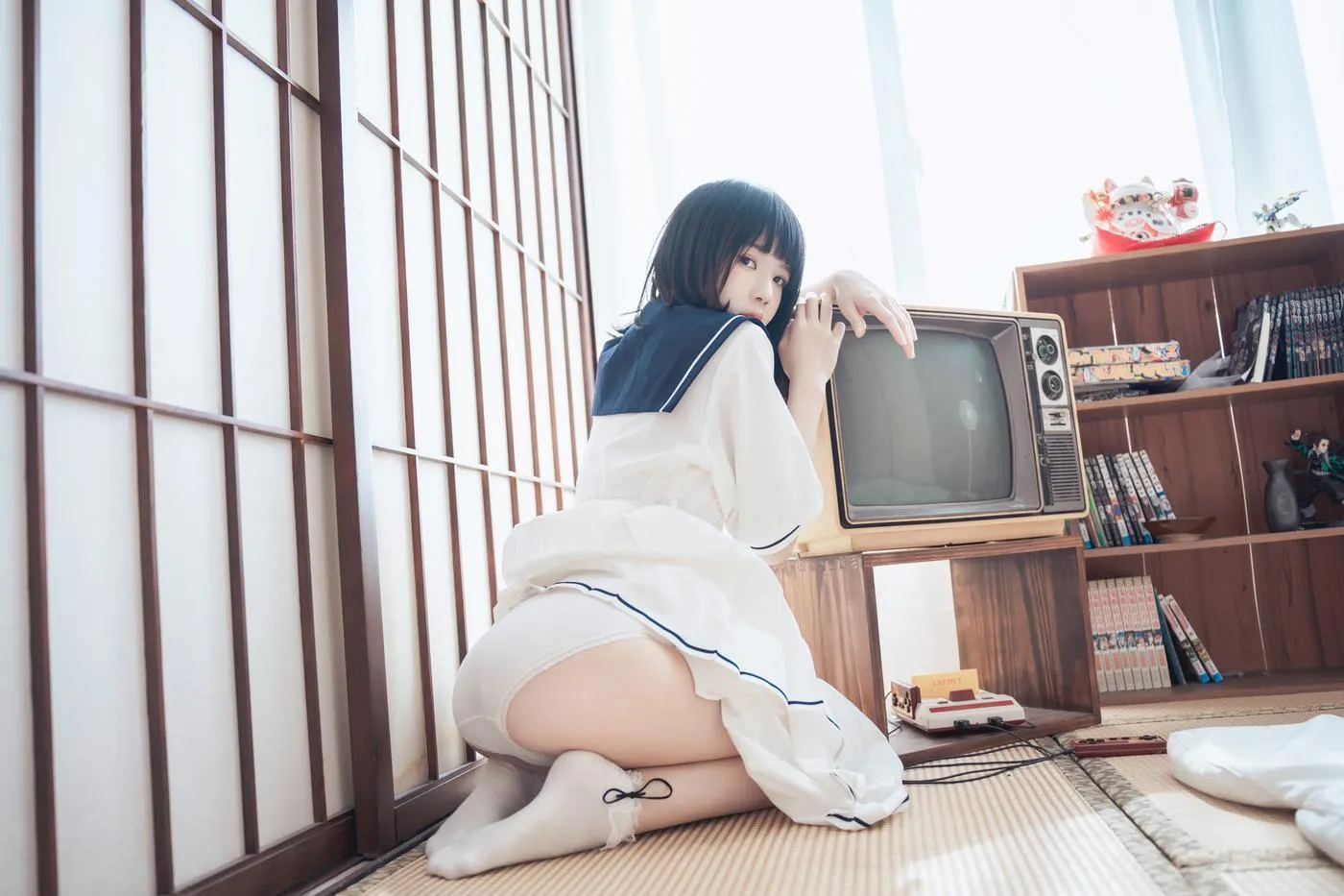 桜桃喵 – NO.142 盛夏制服 [39P]插图6