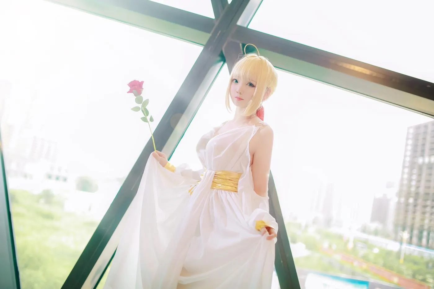 楚楚子w – NO.02 -COS-FATEEXTRA COS尼禄cos场照是尼禄的睡裙 [10P]插图5