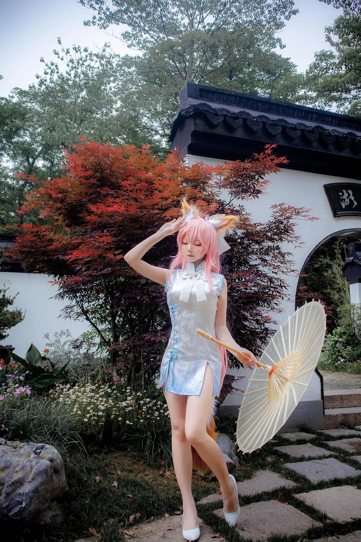 楚楚子w – NO.09 COS-FGO玉藻前FATE]旗袍COS [10P]插图5