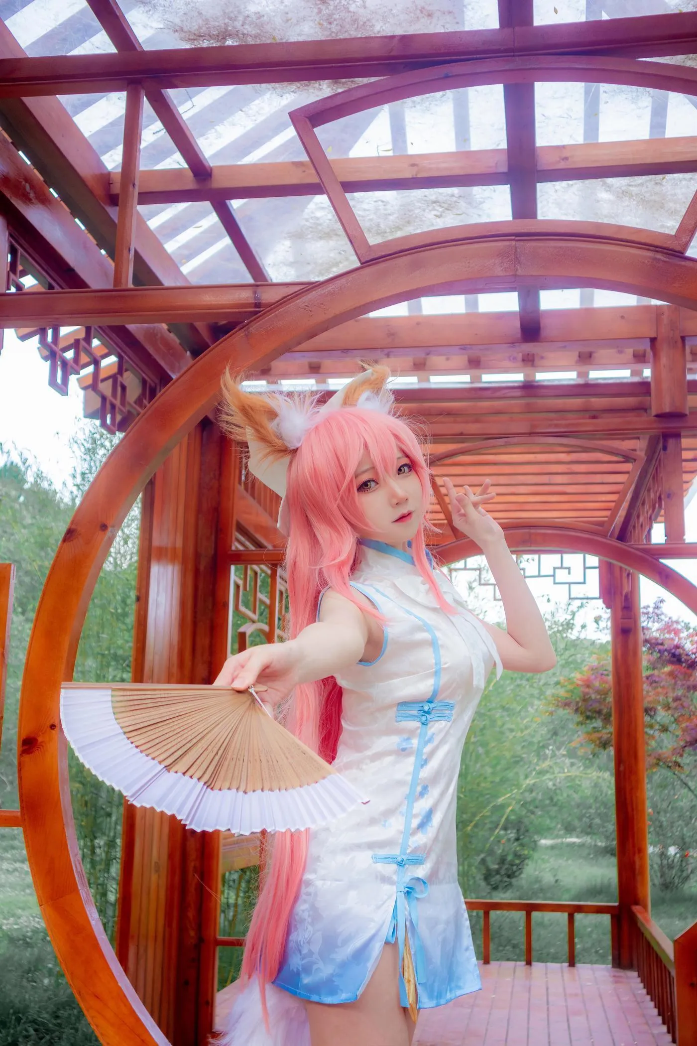 楚楚子w – NO.09 COS-FGO玉藻前FATE]旗袍COS [10P]插图9