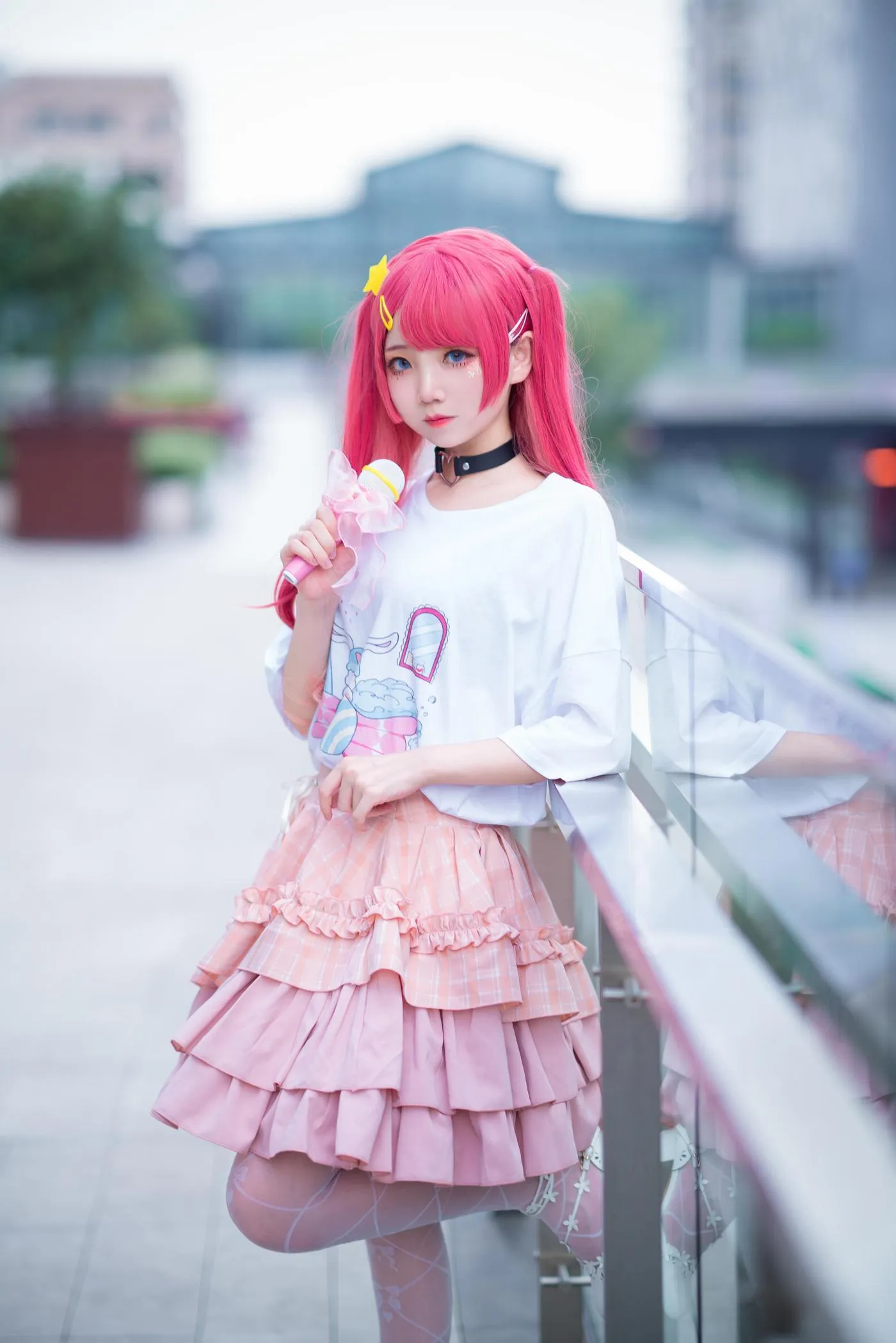 楚楚子w – NO.75 LOLITA小偶像打歌服 LOLITA上新夏日穿搭粉@楚楚子紫@鹤祈 [13P]插图7