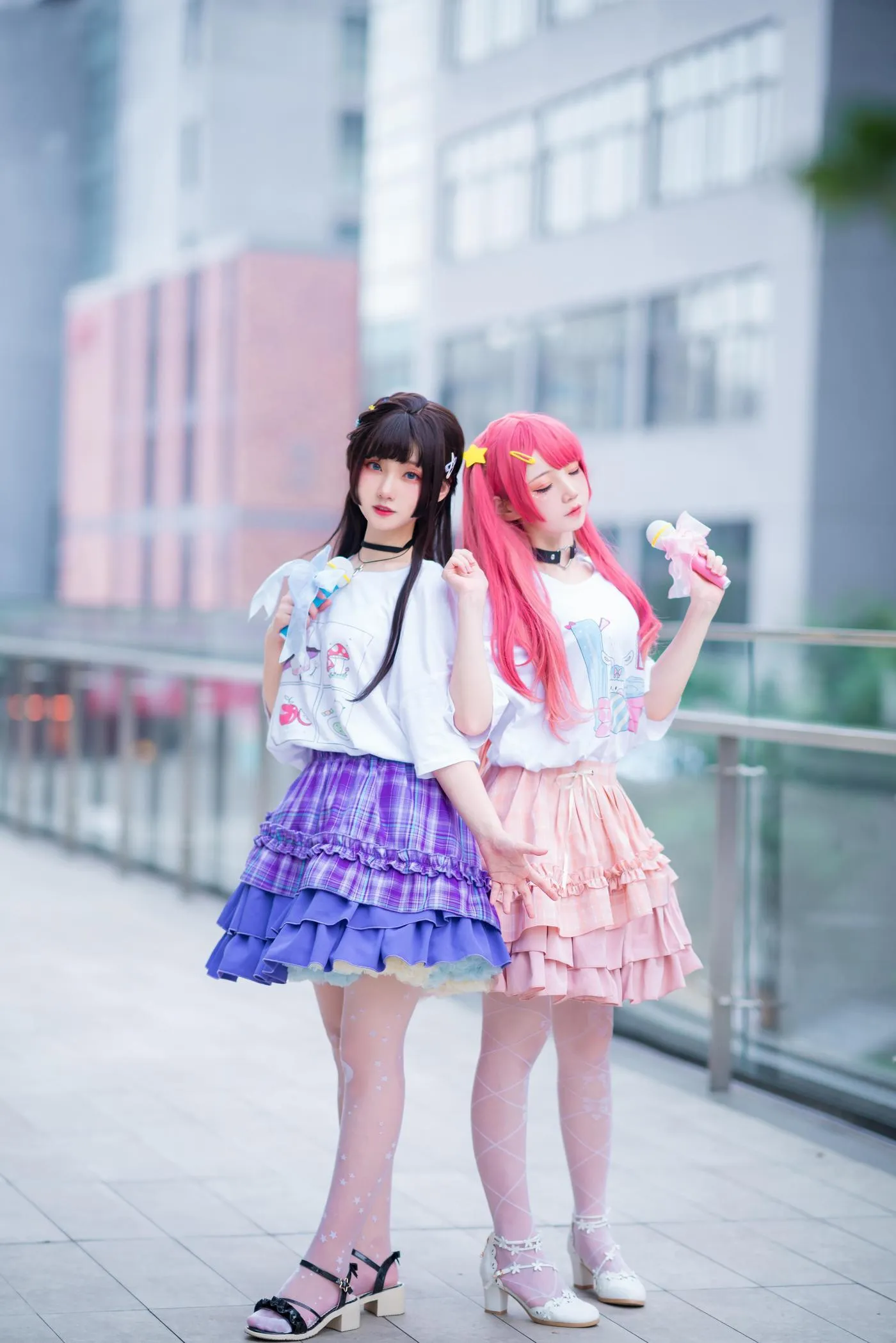 楚楚子w – NO.75 LOLITA小偶像打歌服 LOLITA上新夏日穿搭粉@楚楚子紫@鹤祈 [13P]插图8