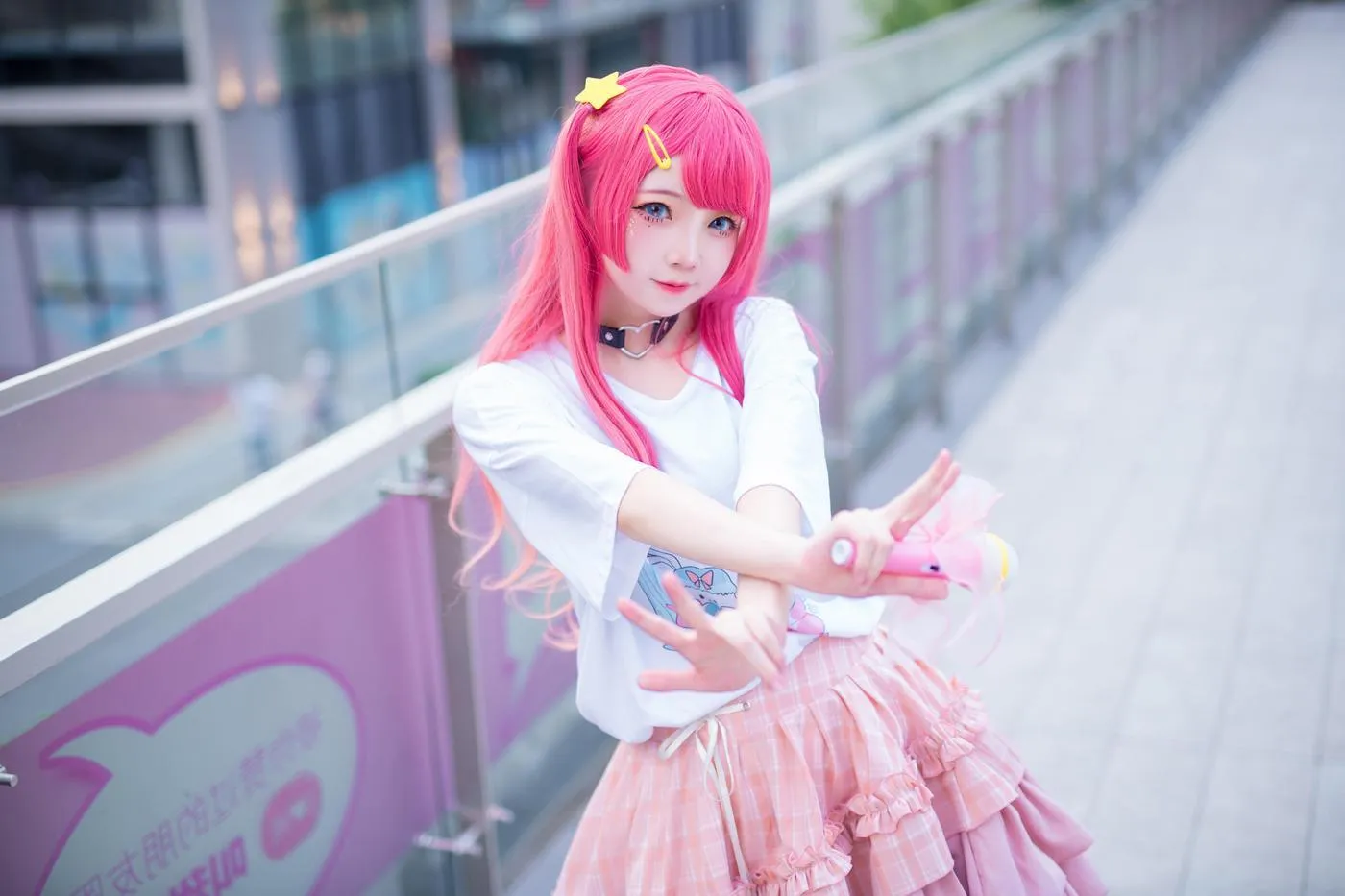 楚楚子w – NO.75 LOLITA小偶像打歌服 LOLITA上新夏日穿搭粉@楚楚子紫@鹤祈 [13P]插图